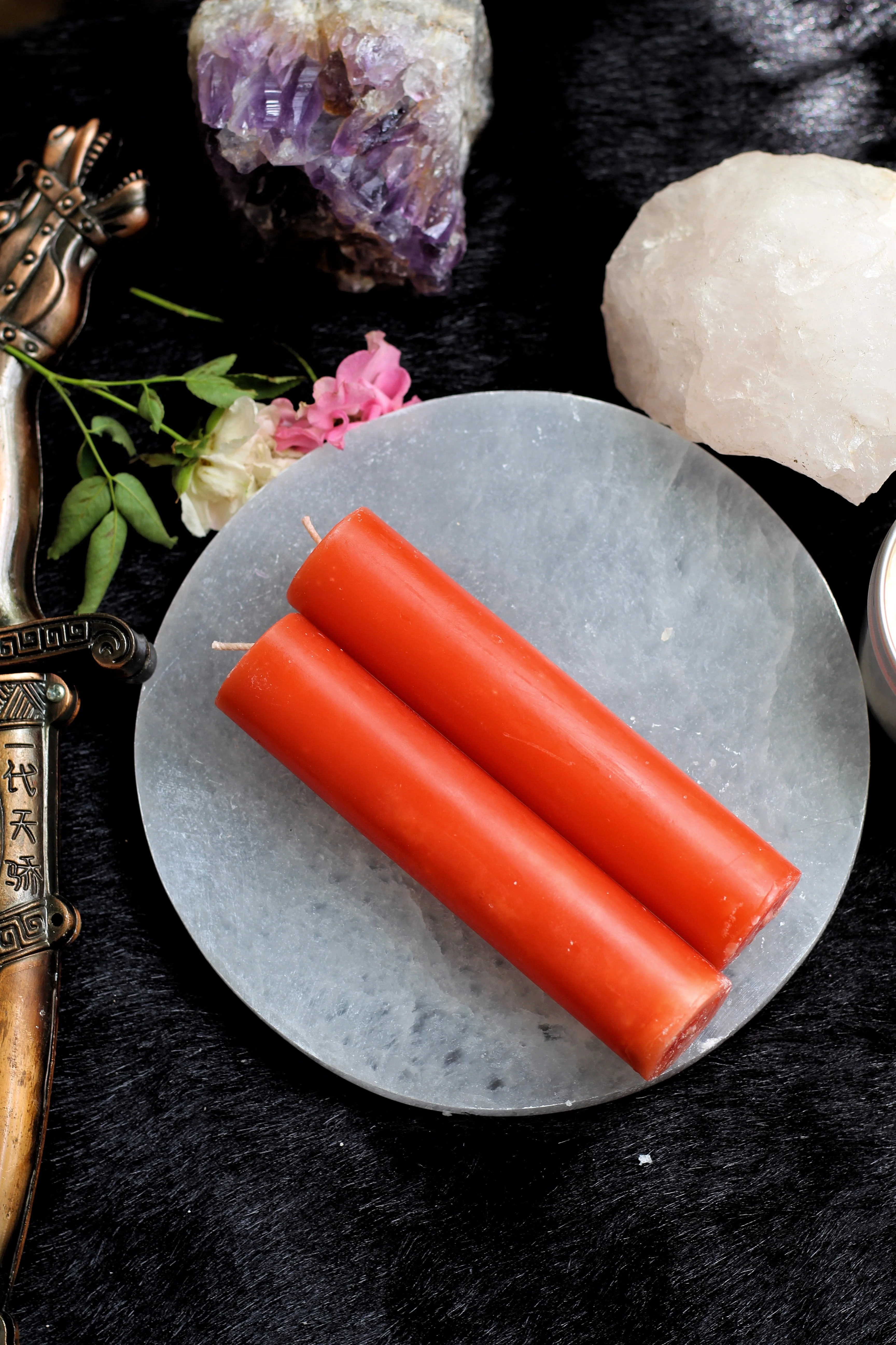 Orange Thick Candle - Image 2