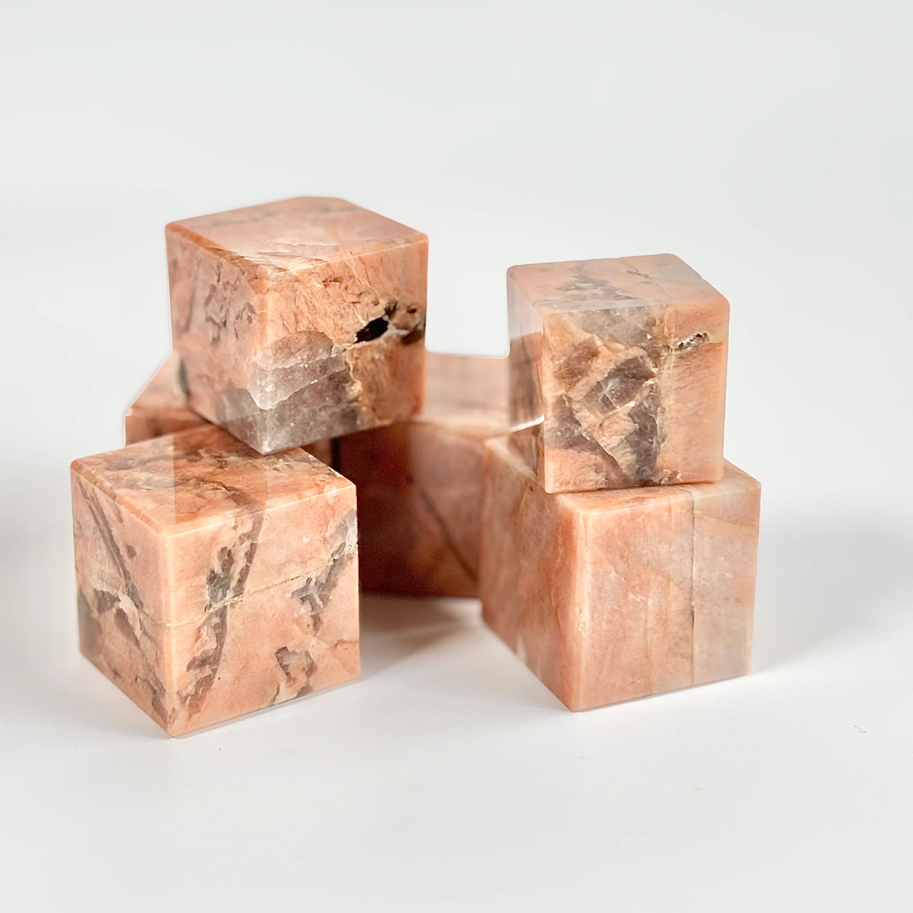Peach Moonstone Cube - Compassion & Empathy - Image 3