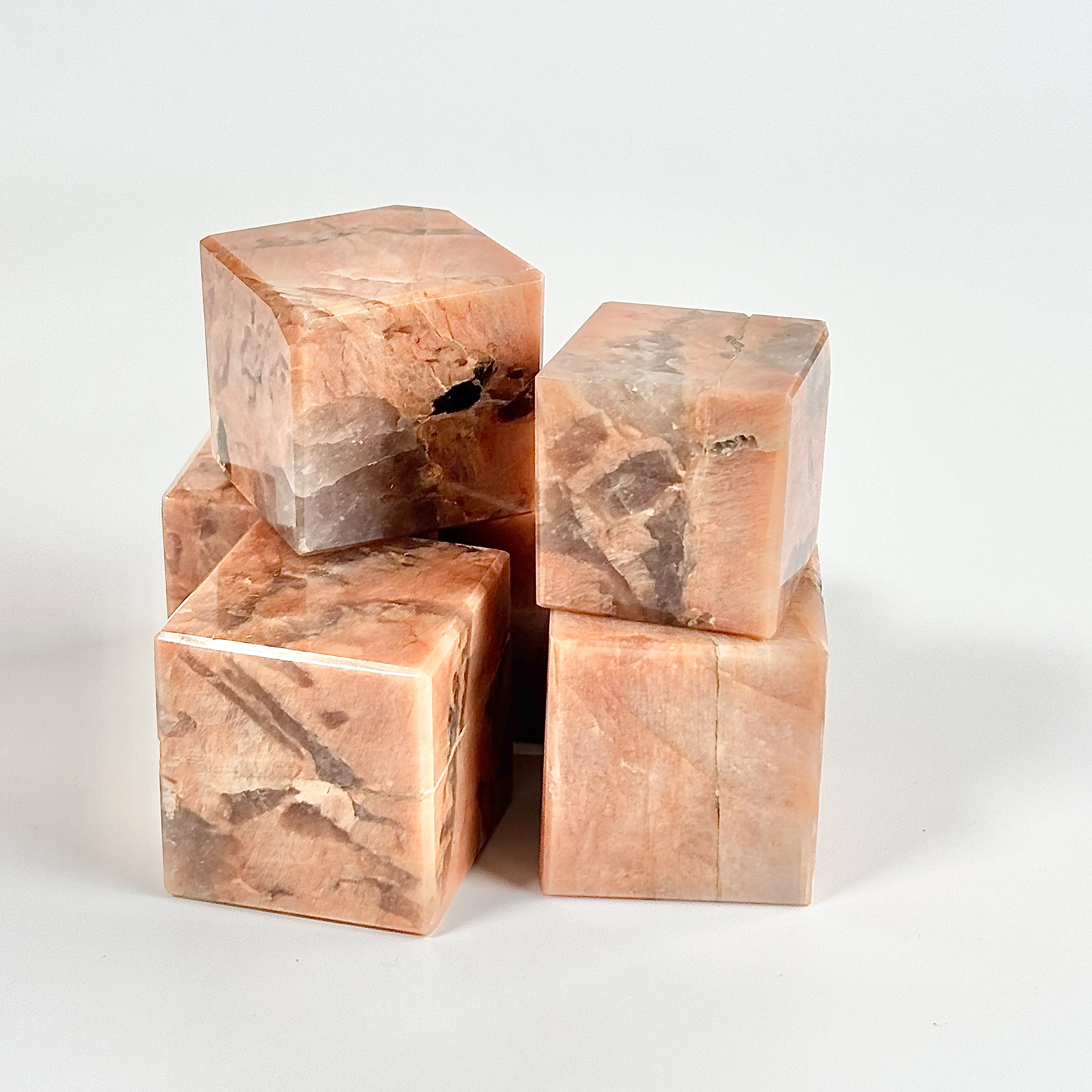 Peach Moonstone Cube - Compassion & Empathy - Image 4