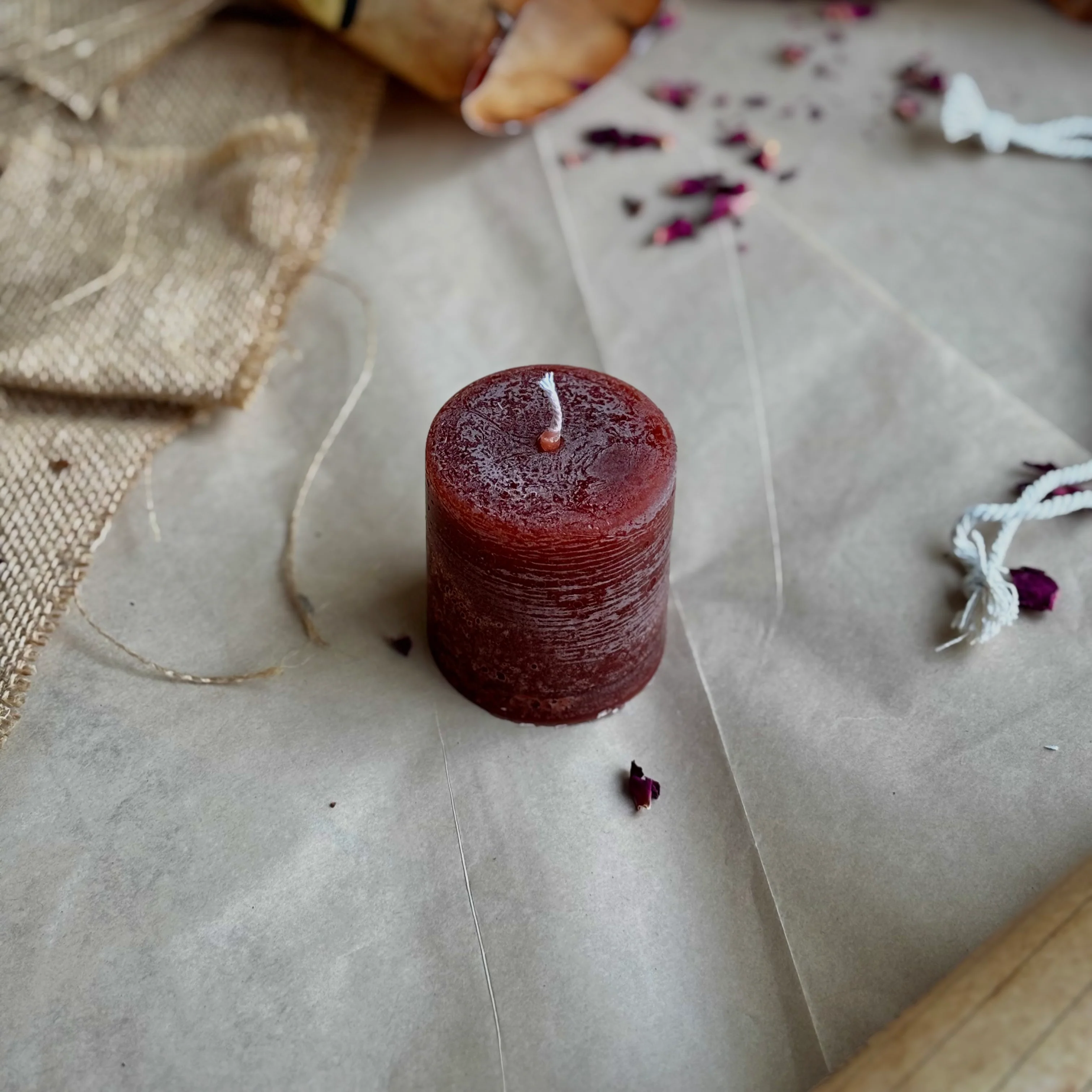 Brown Pillar Candle 2 Inch – Paraffin Wax Ritual & Décor Candle | Pack of 4 - Image 2