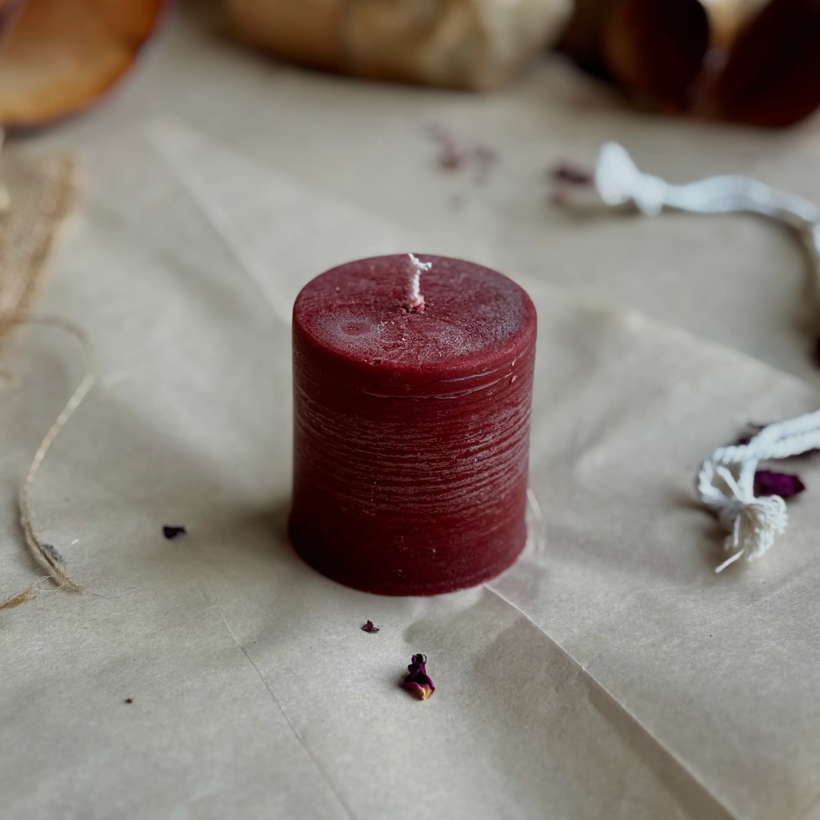 Brown Pillar Candle 2 Inch – Soy Wax Ritual & Décor Candle | Pack of 4 - Image 2