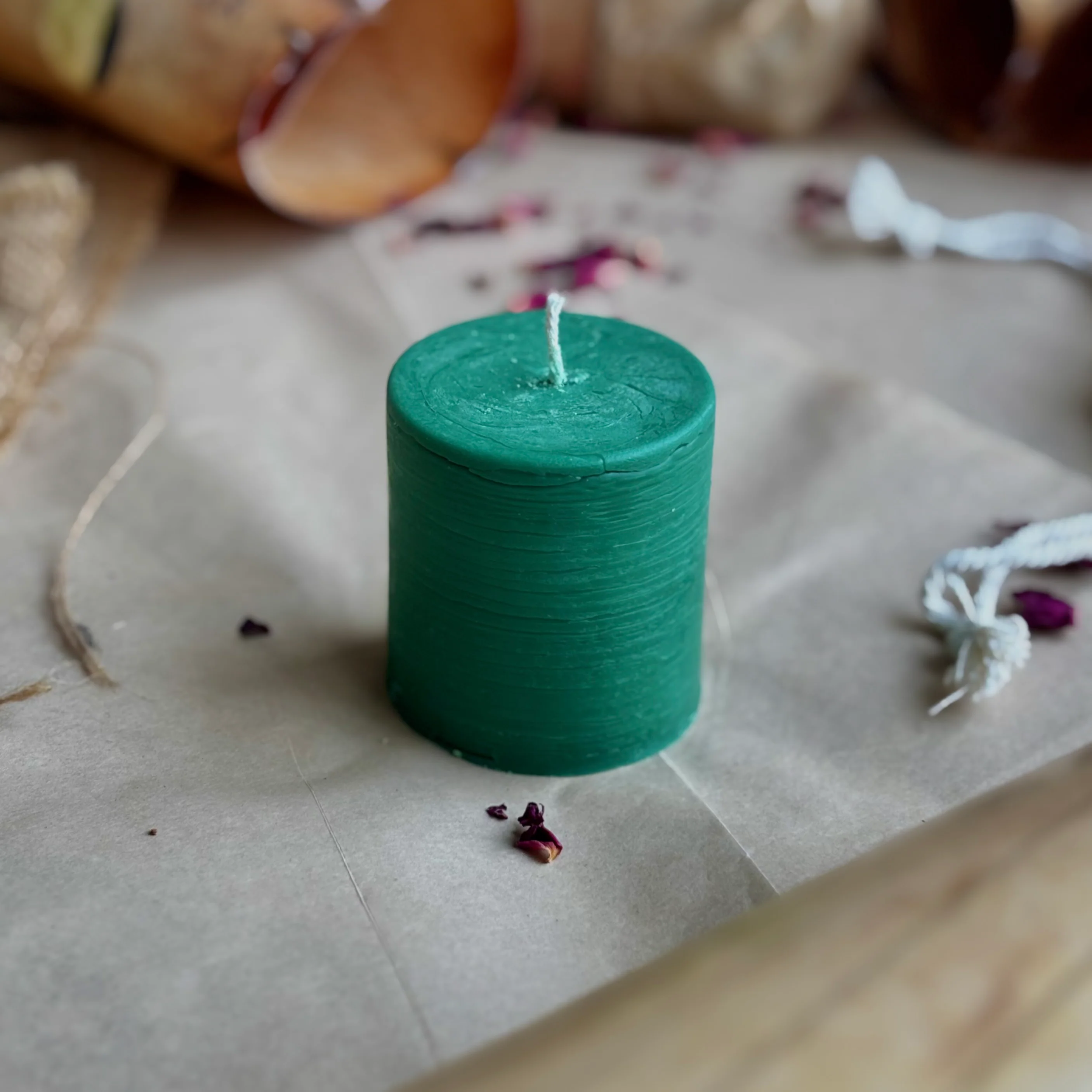 Green Pillar Candle 2 Inch – Soy Wax Ritual & Décor Candle | Pack of 4 - Image 2
