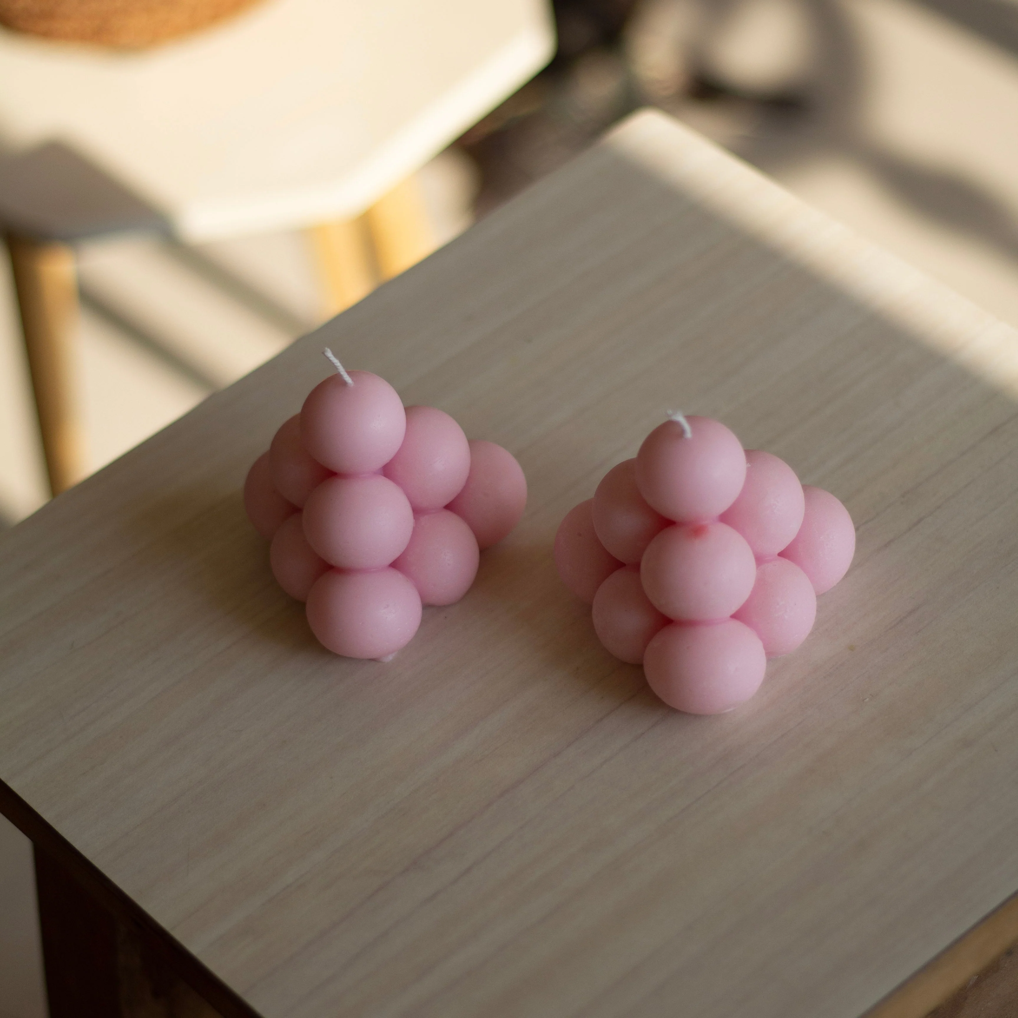 Pink Bubble Pyramid Soy Candle | Pack of 3 - Image 3