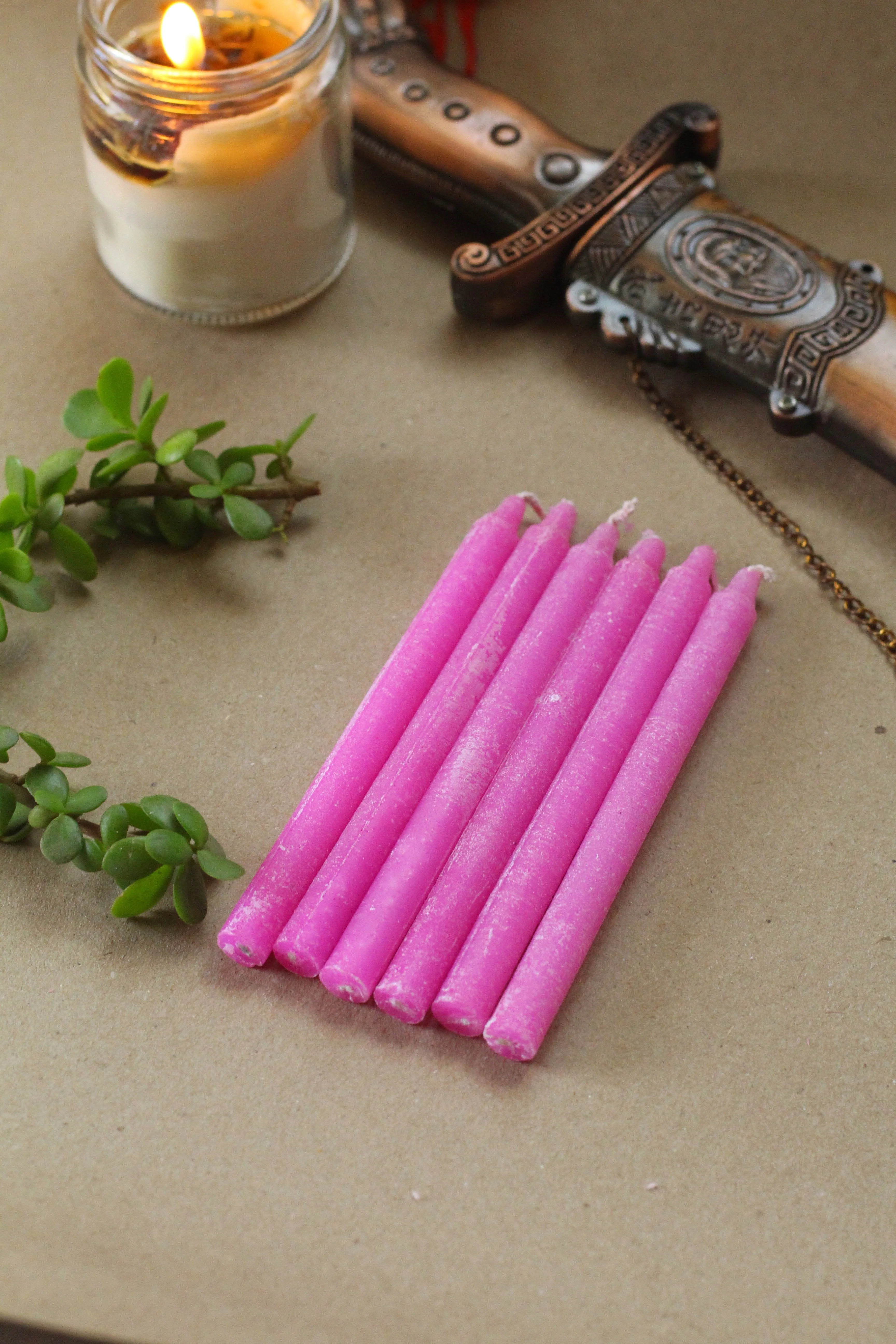 Pink Chime Paraffin Candle| Pencil Candle - Pack of 25 - Image 3