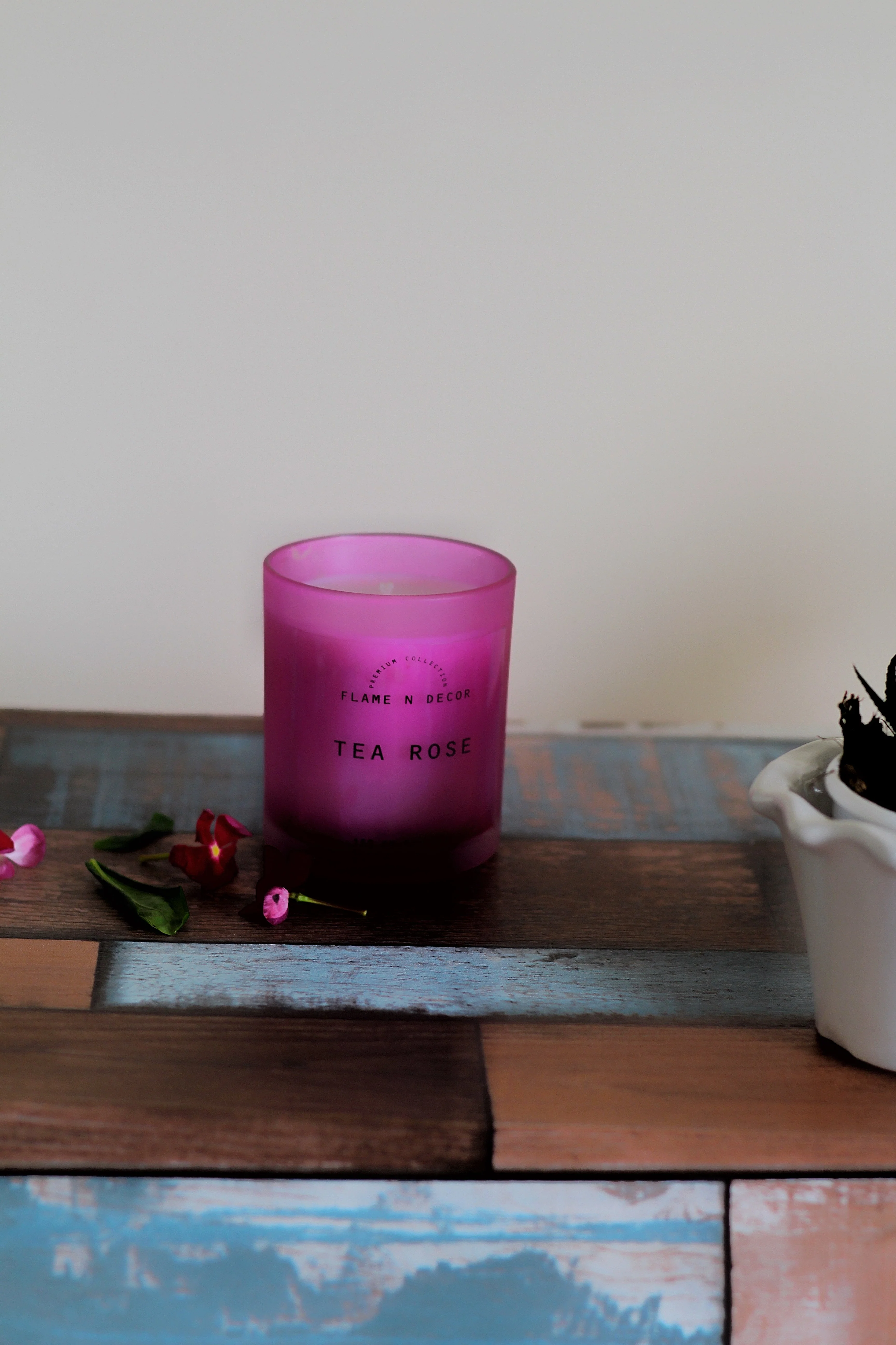 Pink Frost Glass Jar candle | Soy Candle - Image 3