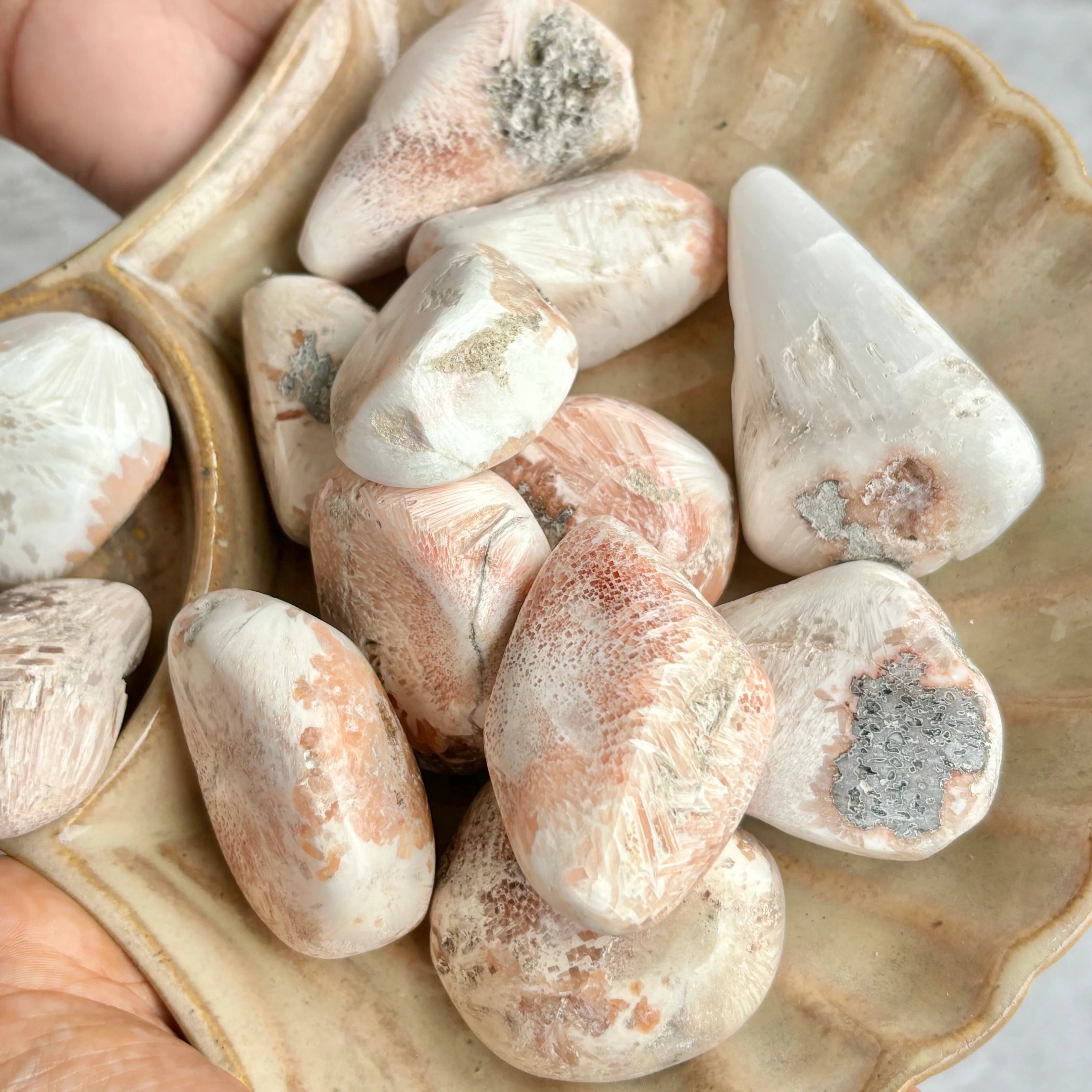 Pink Scolecite Large Tumble Stone | Personal Growth & Spiritual Development - Image 2