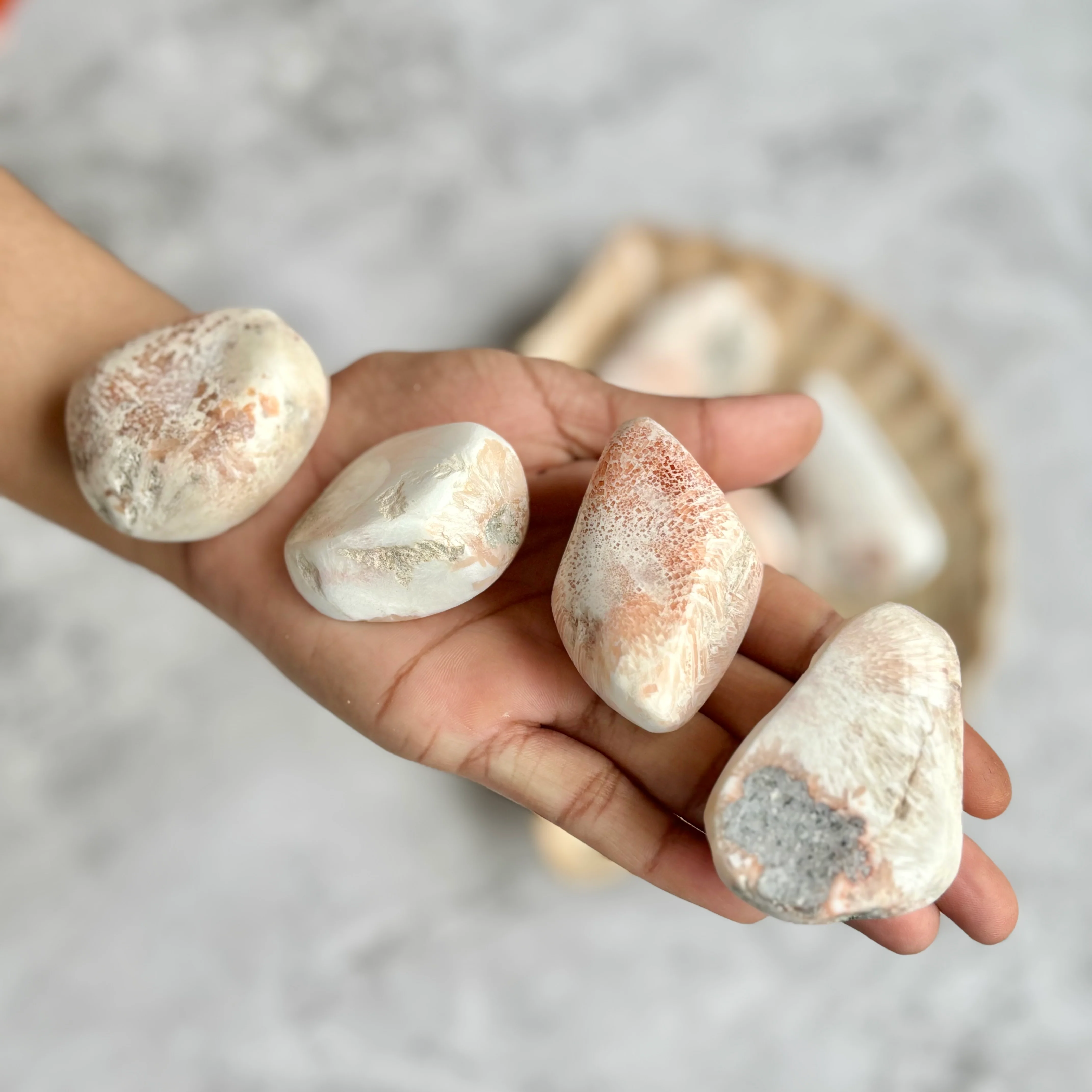 Pink Scolecite Large Tumble Stone | Personal Growth & Spiritual Development - Image 4