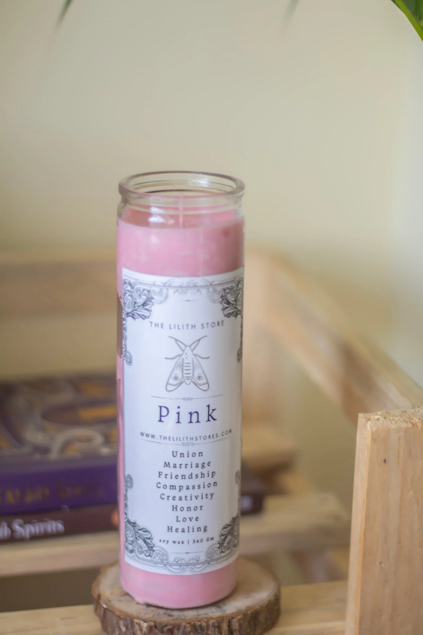 Pink Tall Glass Candle | Soy Wax