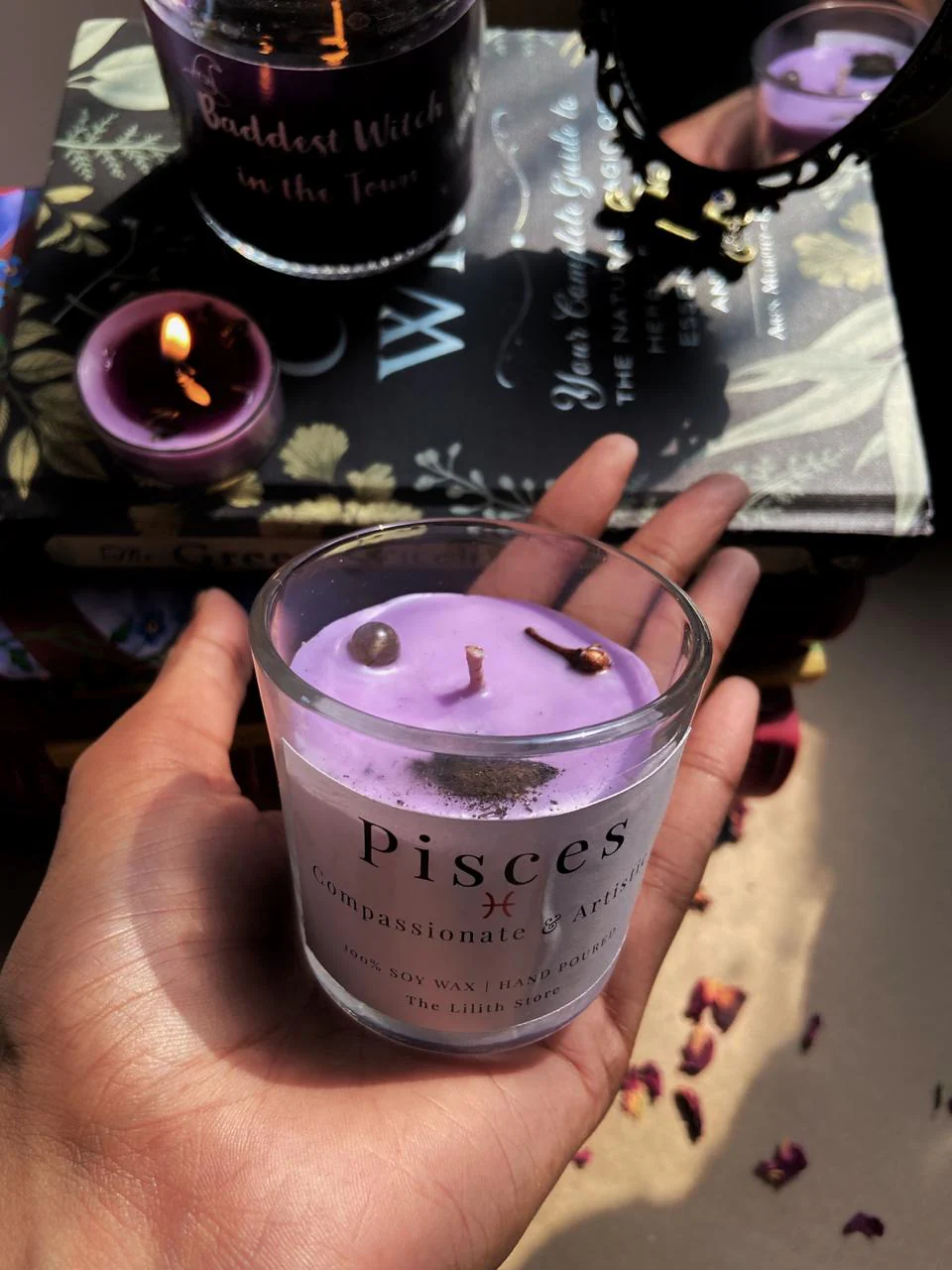 Pisces Zodiac Mini Candle - 60 Gm - Image 2