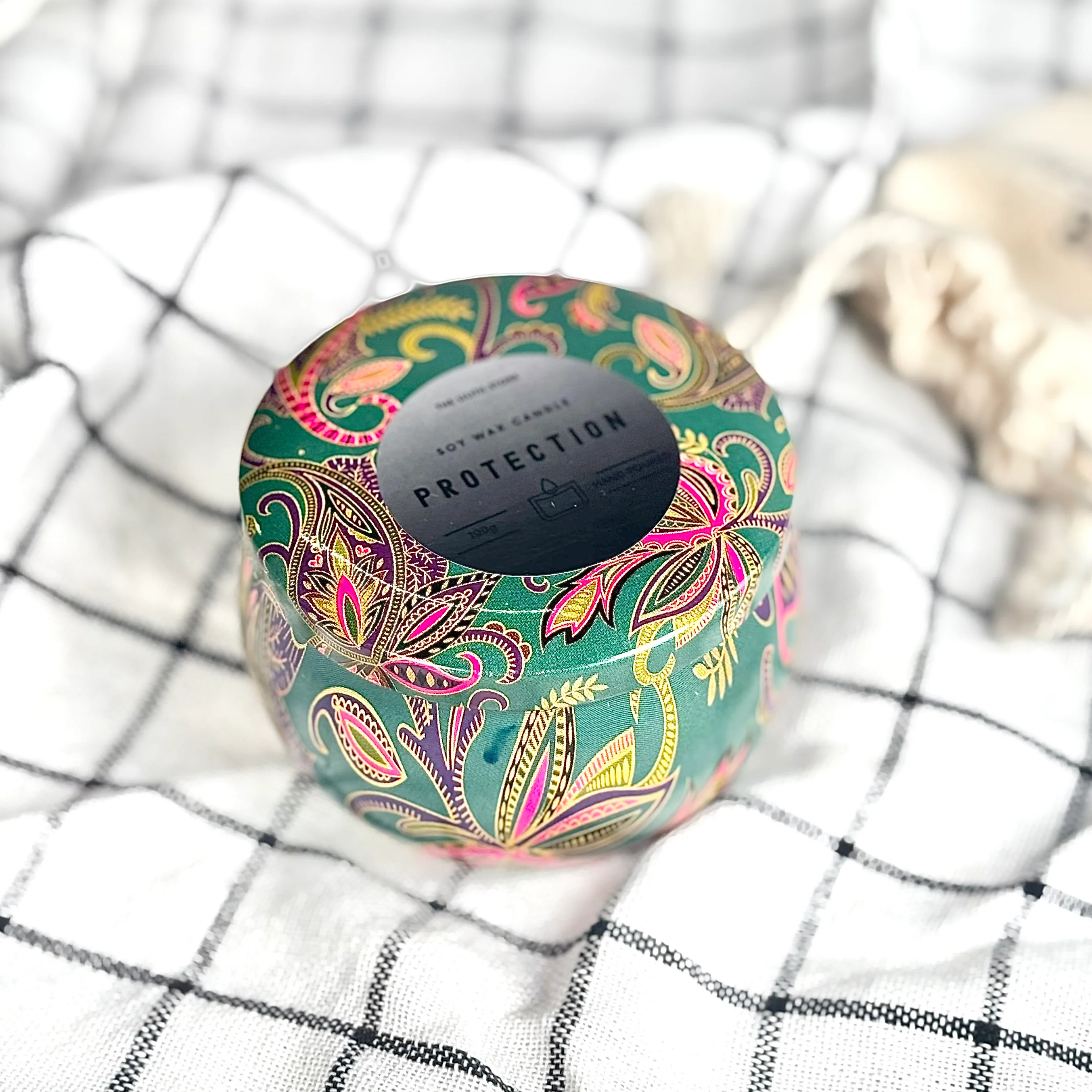 Protection Tin Container Soy Intention Candle - 100 g - Image 5