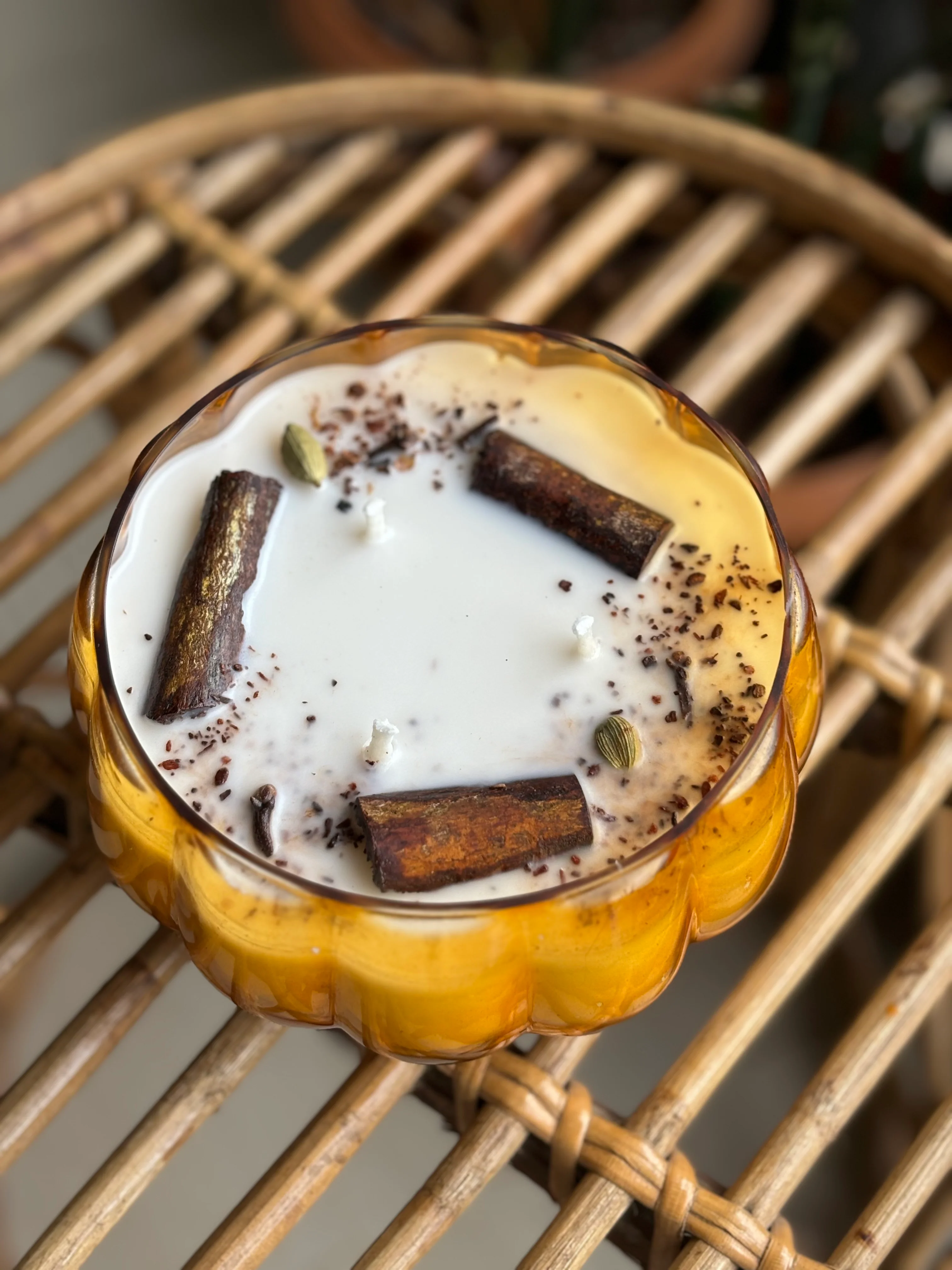 Protection & Prosperity Intention Candle | Orange tinted Pumpkin Jar Candle
