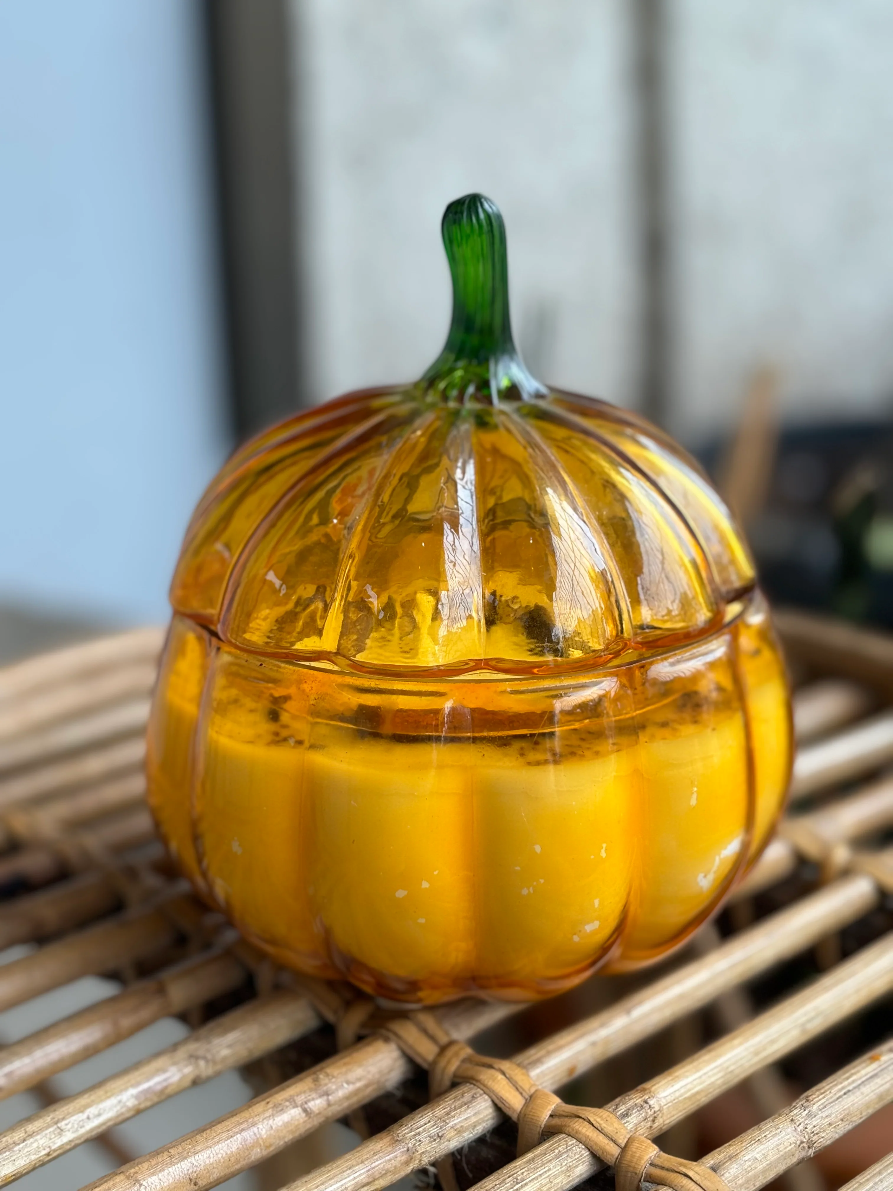 Protection & Prosperity Intention Candle | Orange tinted Pumpkin Jar Candle - Image 3
