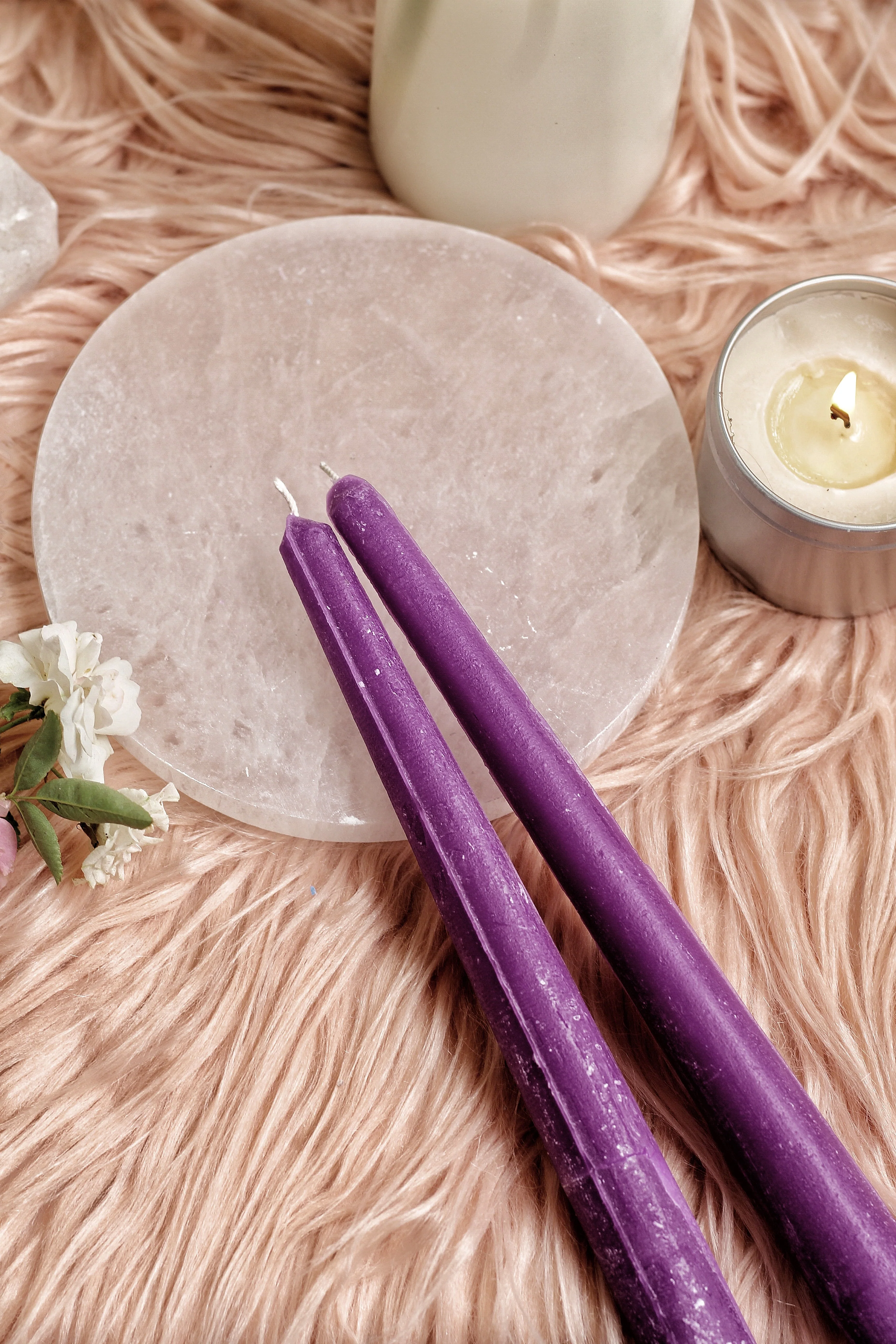 Purple Taper Candle - Set of 5 - Image 3