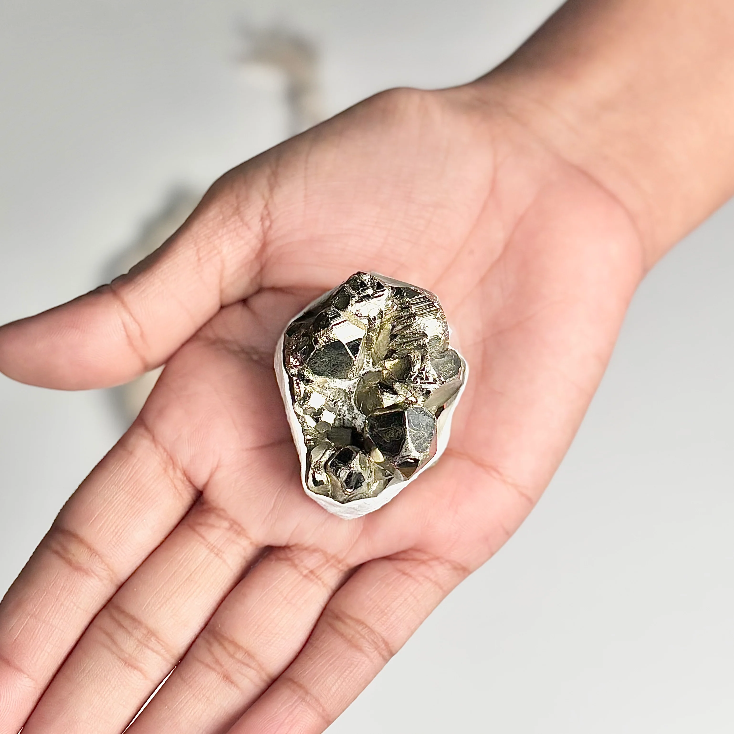 Peruvian Pyrite Cluster – 63g - Golden Brilliance & Striking Presence - Image 2