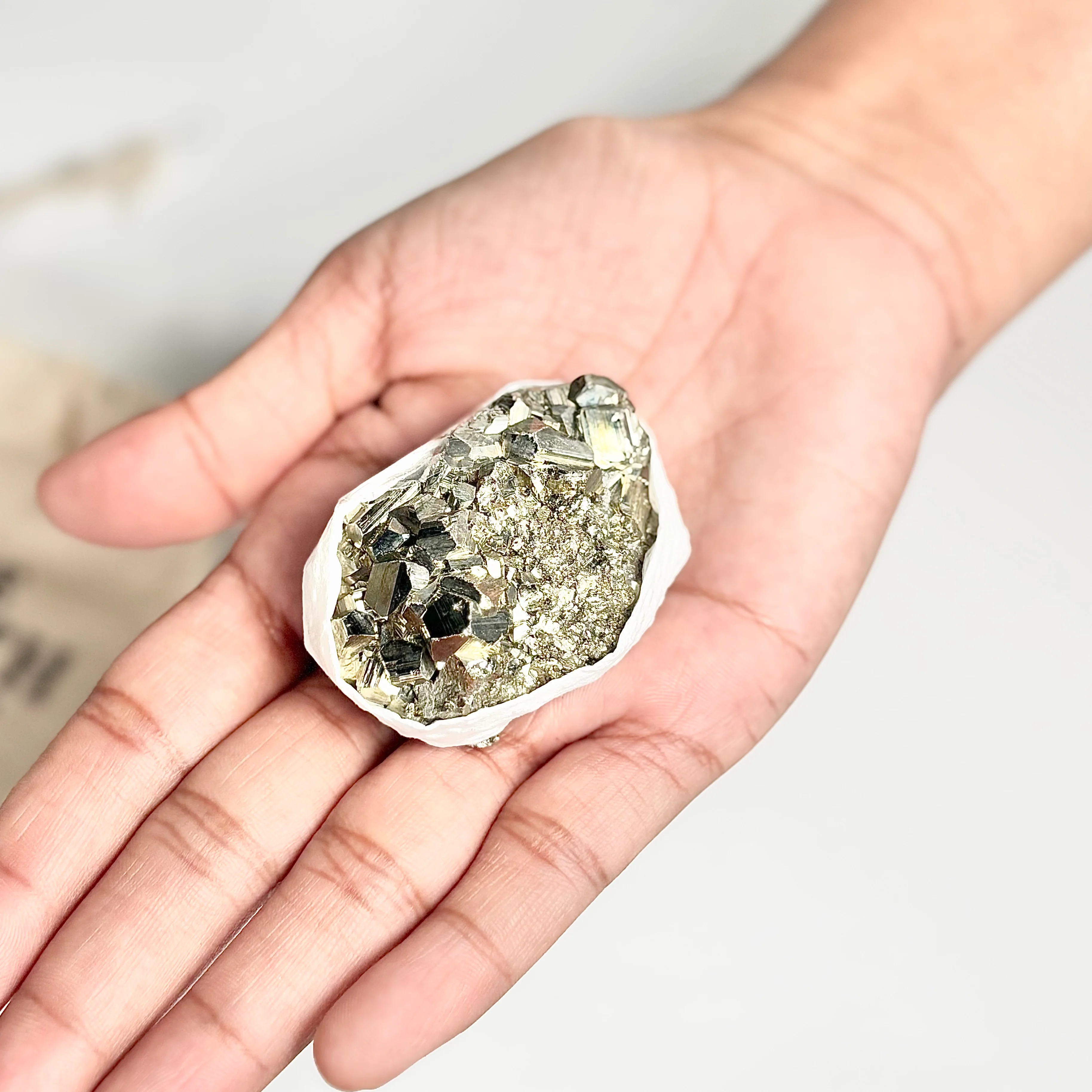 Peruvian Pyrite Cluster – 65g -Golden Brilliance & Striking Presence - Image 2