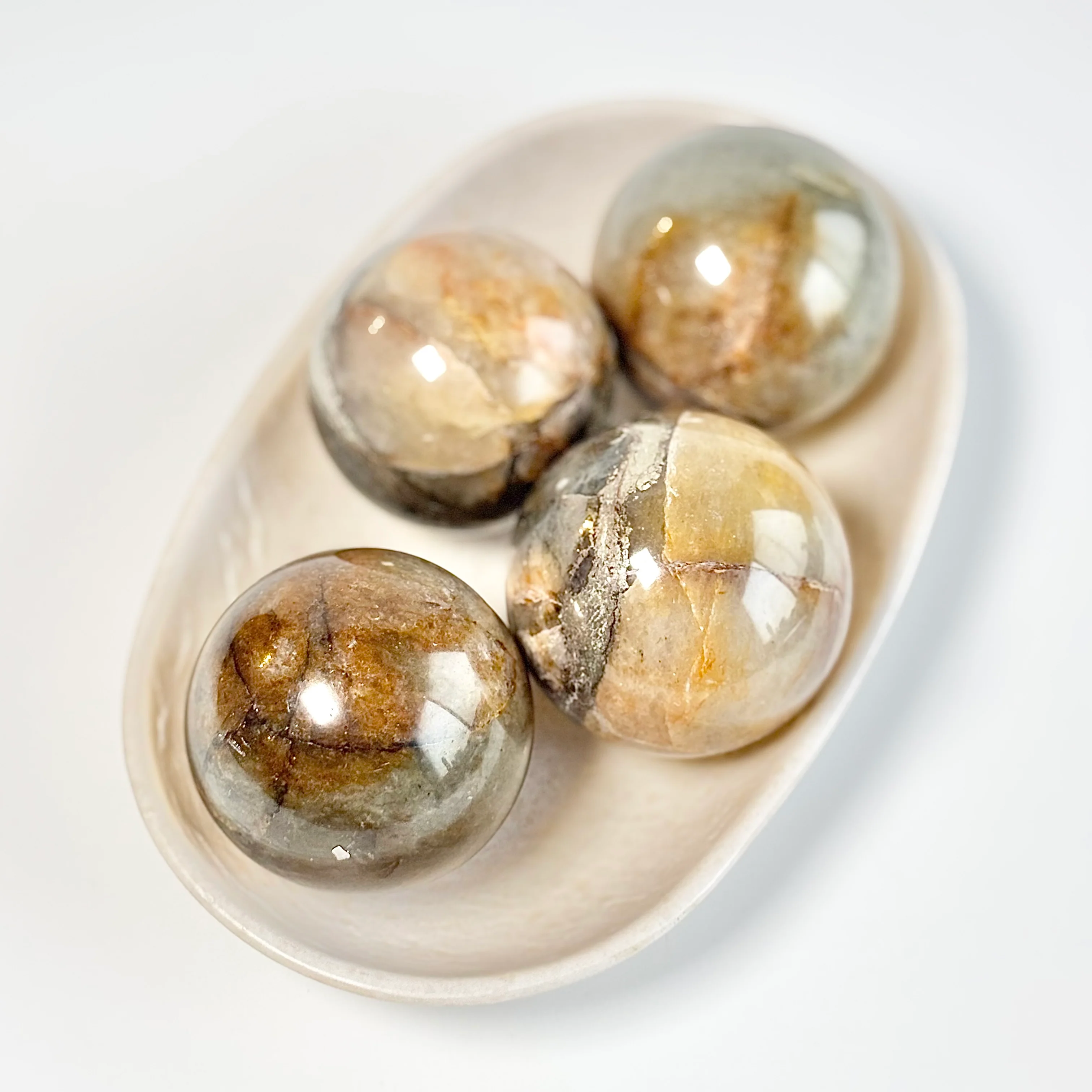 Golden Healer with Pyrite Sphere - Spiritual Growth & Prosperity - Image 3