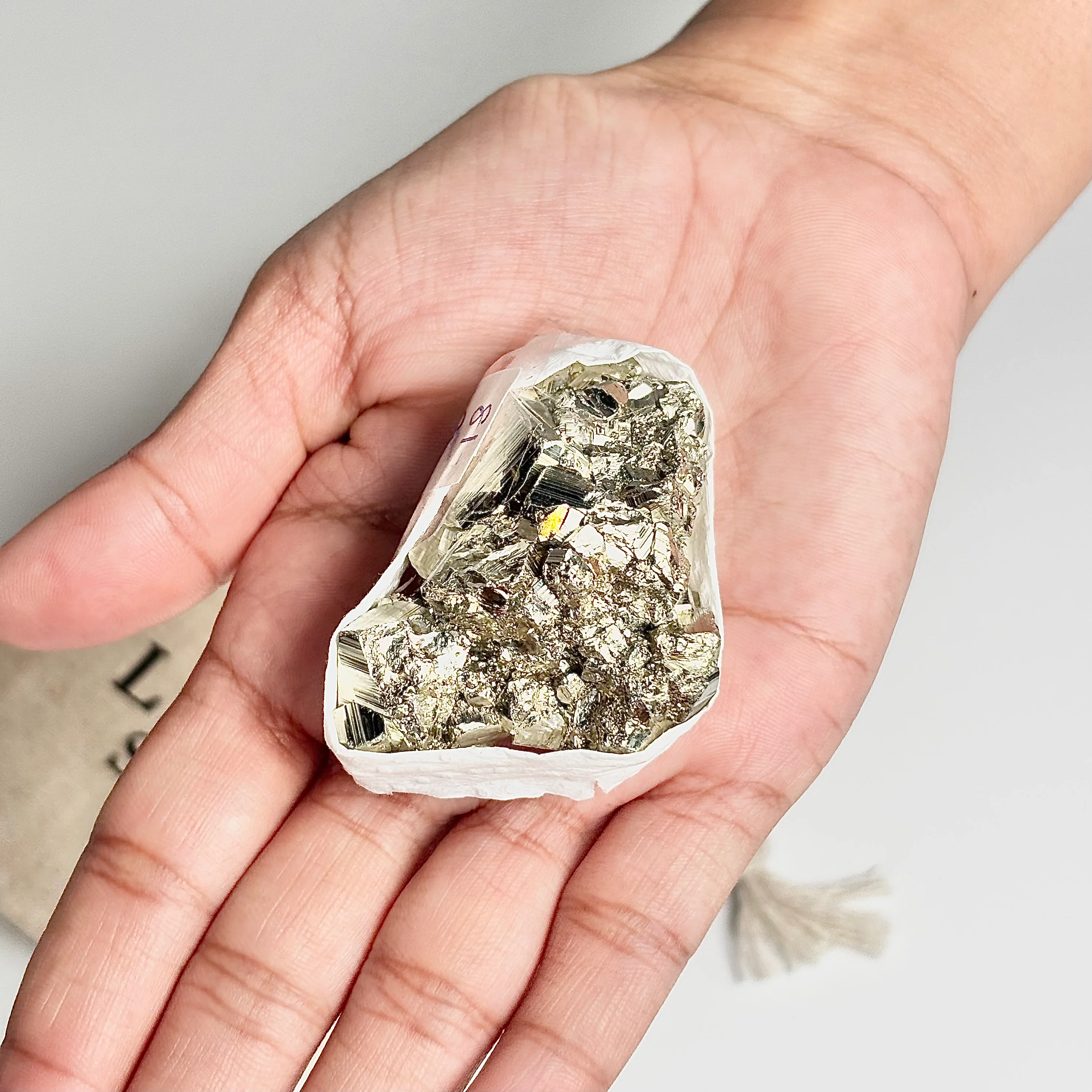 Peruvian Pyrite Cluster – 81g -Golden Brilliance & Striking Presence - Image 3
