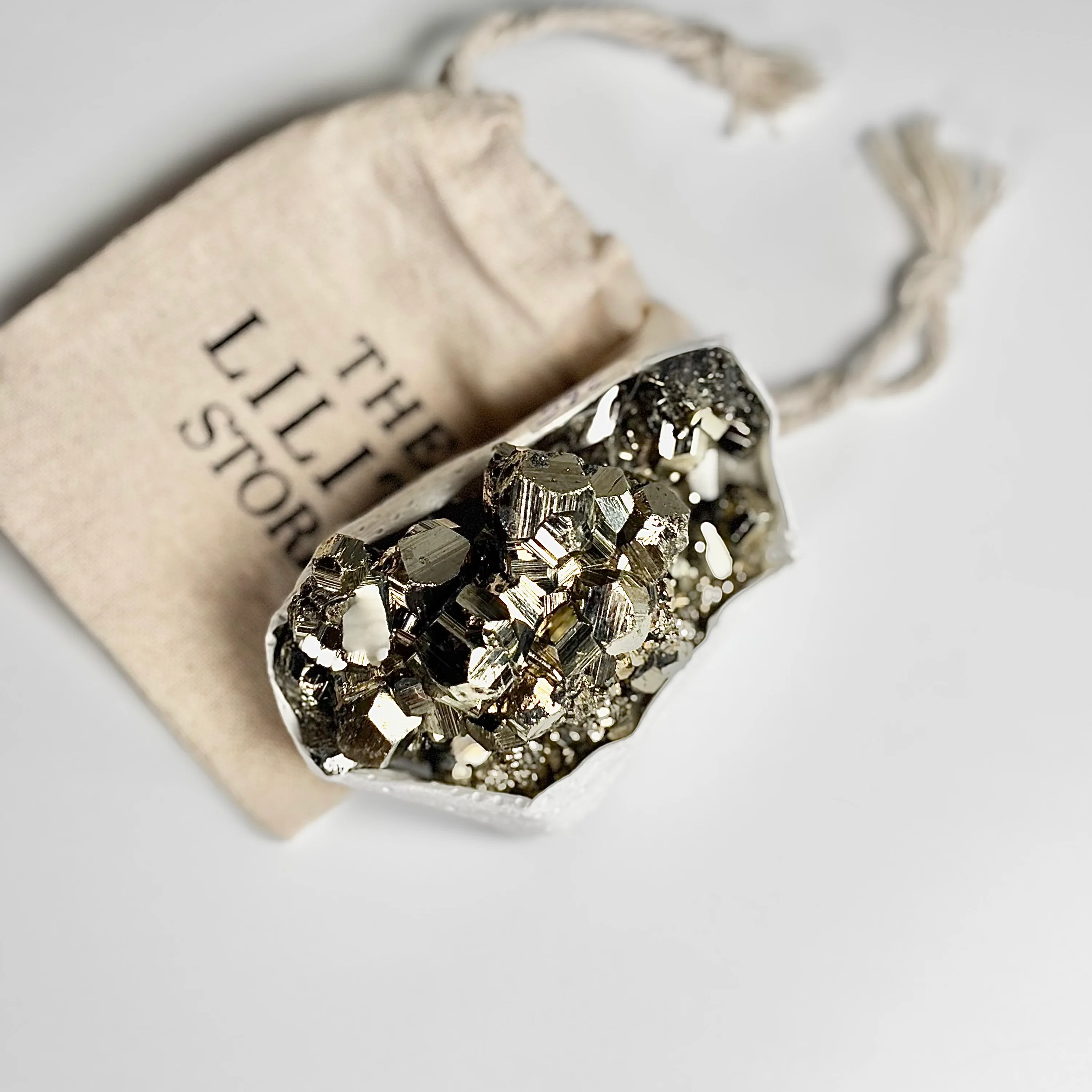 Peruvian Pyrite Cluster – 265g -Golden Brilliance & Striking Presence - Image 2
