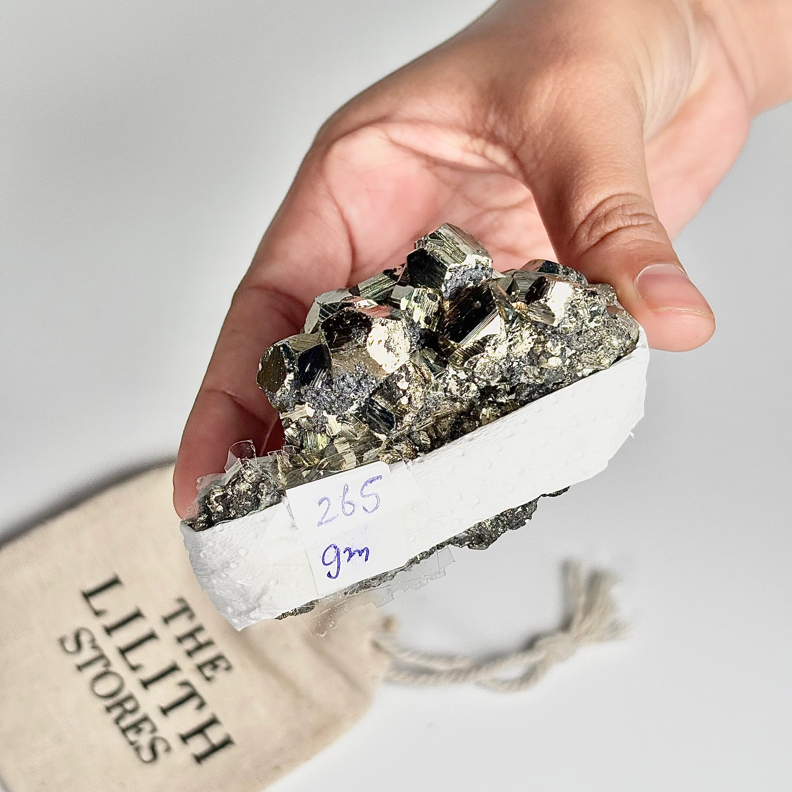 Peruvian Pyrite Cluster – 265g -Golden Brilliance & Striking Presence - Image 4
