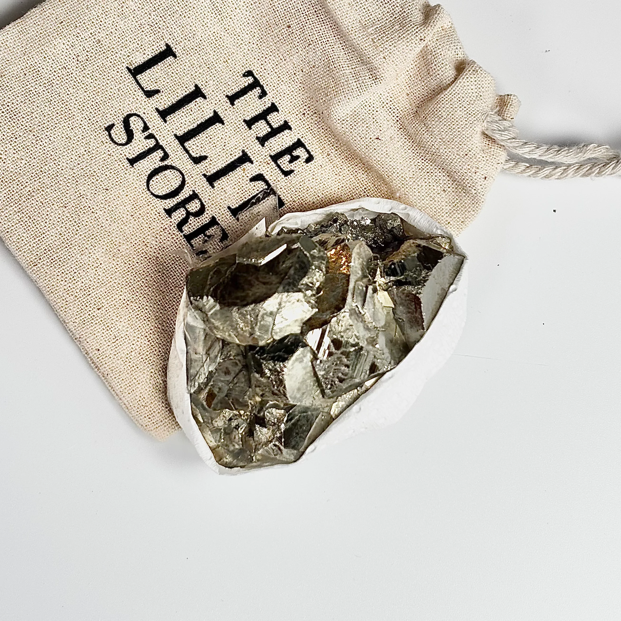 Peruvian Pyrite Cluster – 147g -Golden Brilliance & Striking Presence - Image 3
