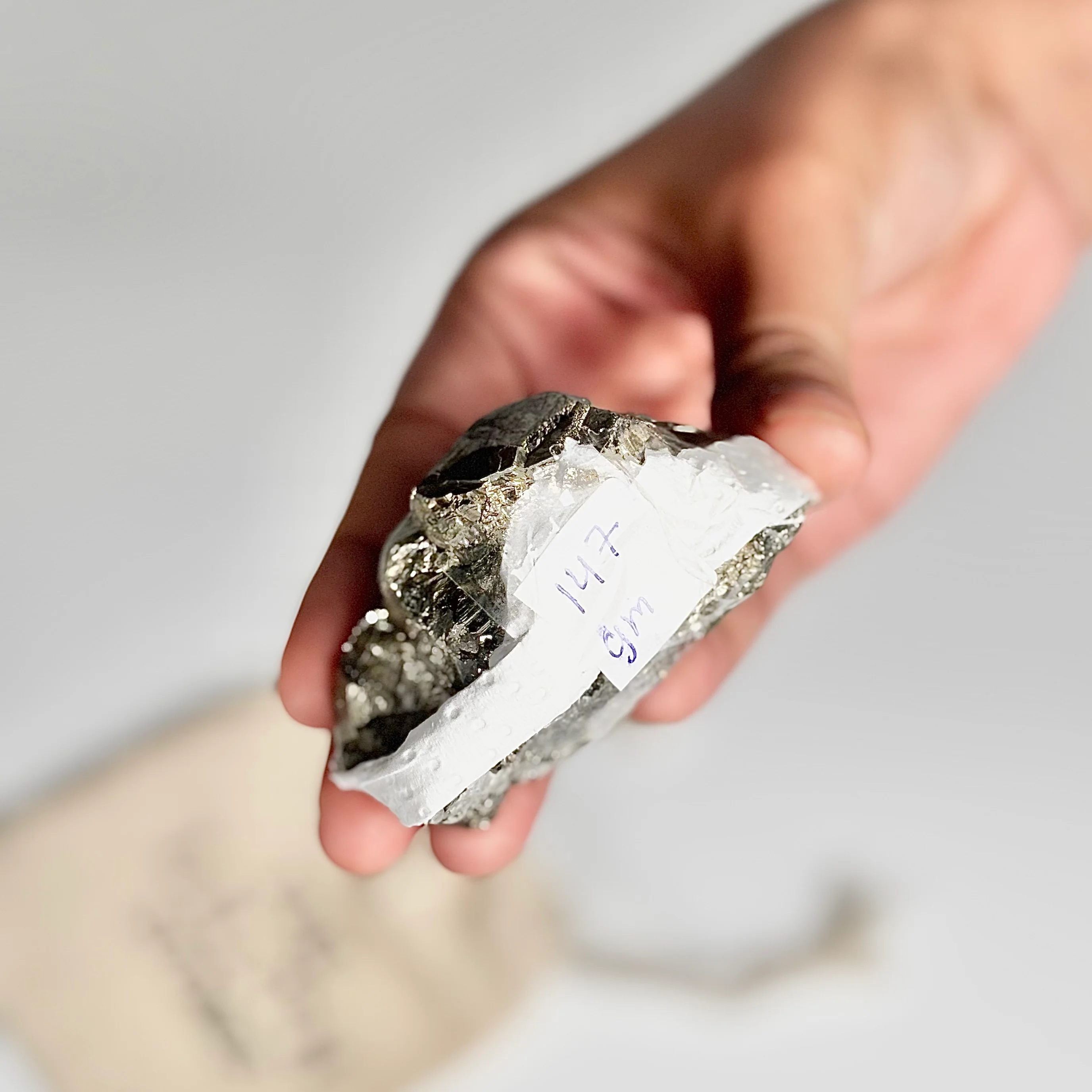 Peruvian Pyrite Cluster – 147g -Golden Brilliance & Striking Presence - Image 5