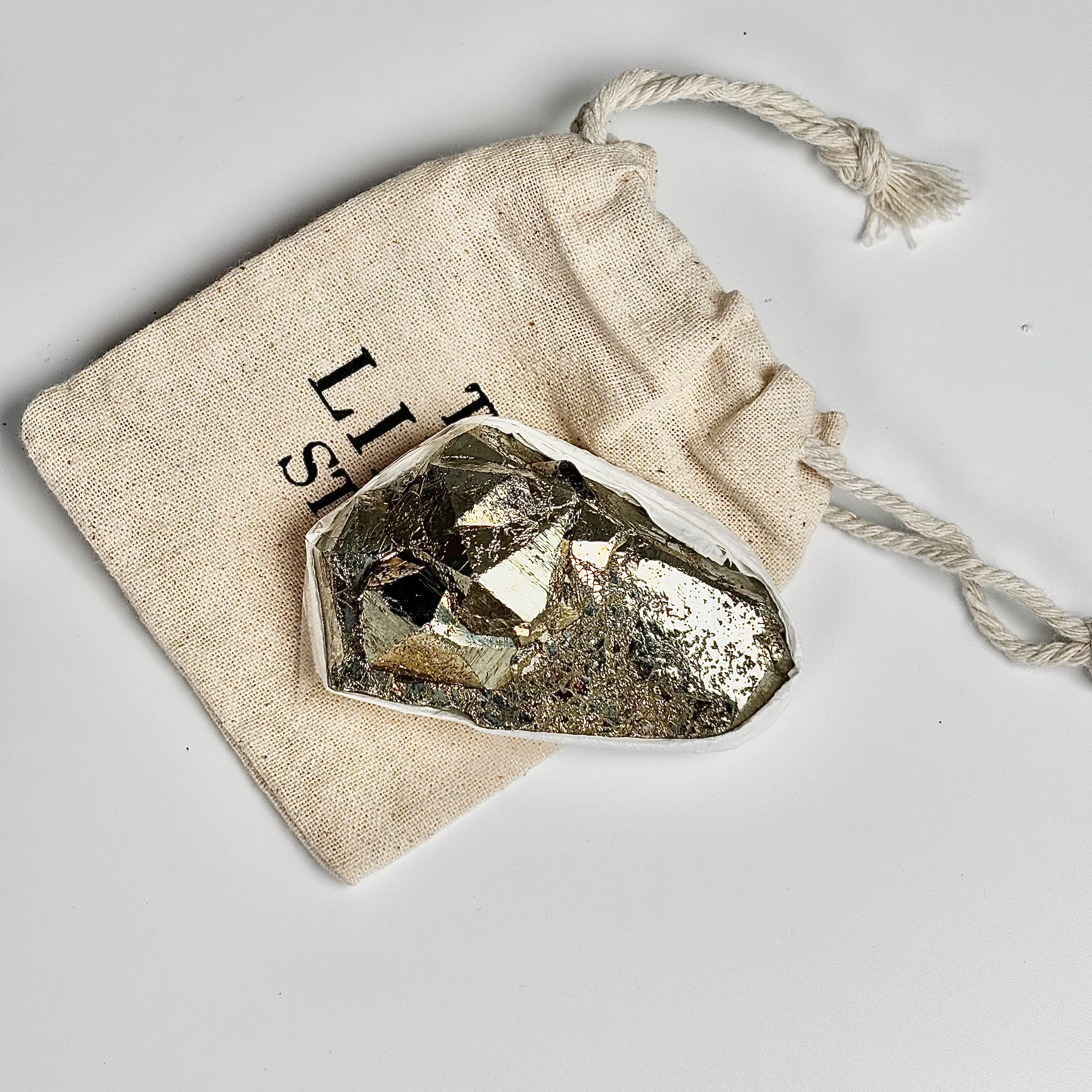 Peruvian Pyrite Cluster – 154g (B) - Golden Brilliance & Striking Presence - Image 2