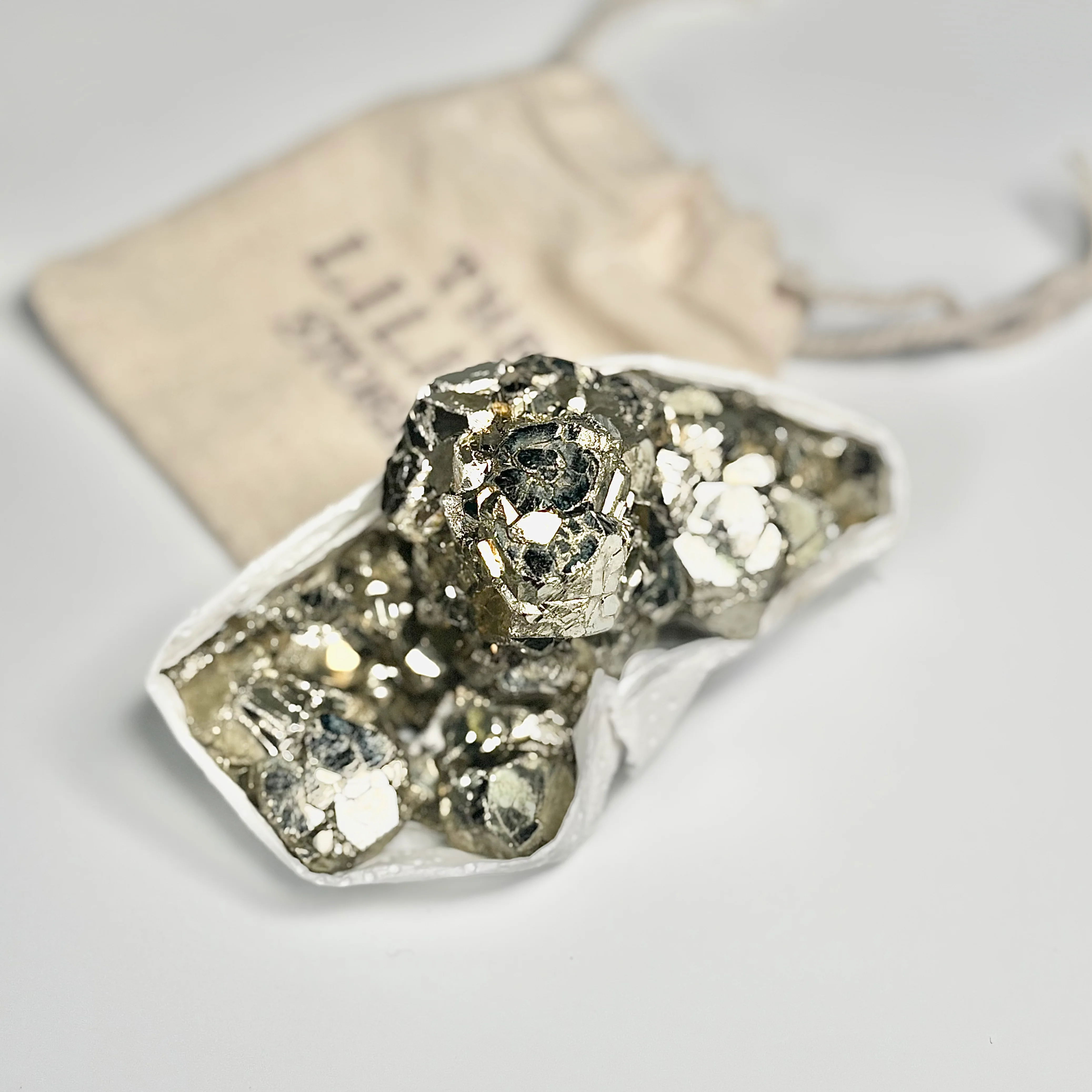 Peruvian Pyrite Cluster – 284g -Golden Brilliance & Striking Presence - Image 2