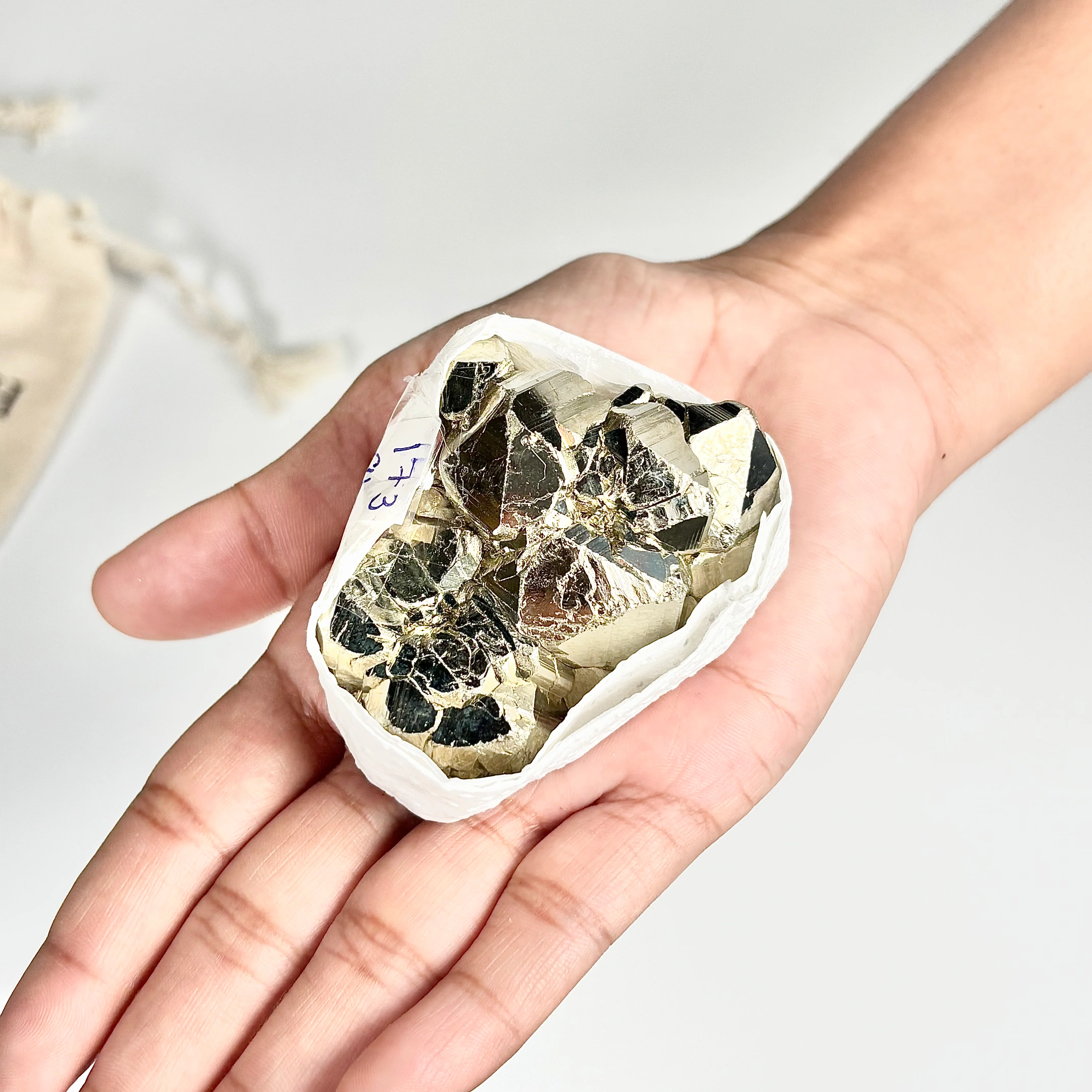 Peruvian Pyrite Cluster – 173g -Golden Brilliance & Striking Presence - Image 2