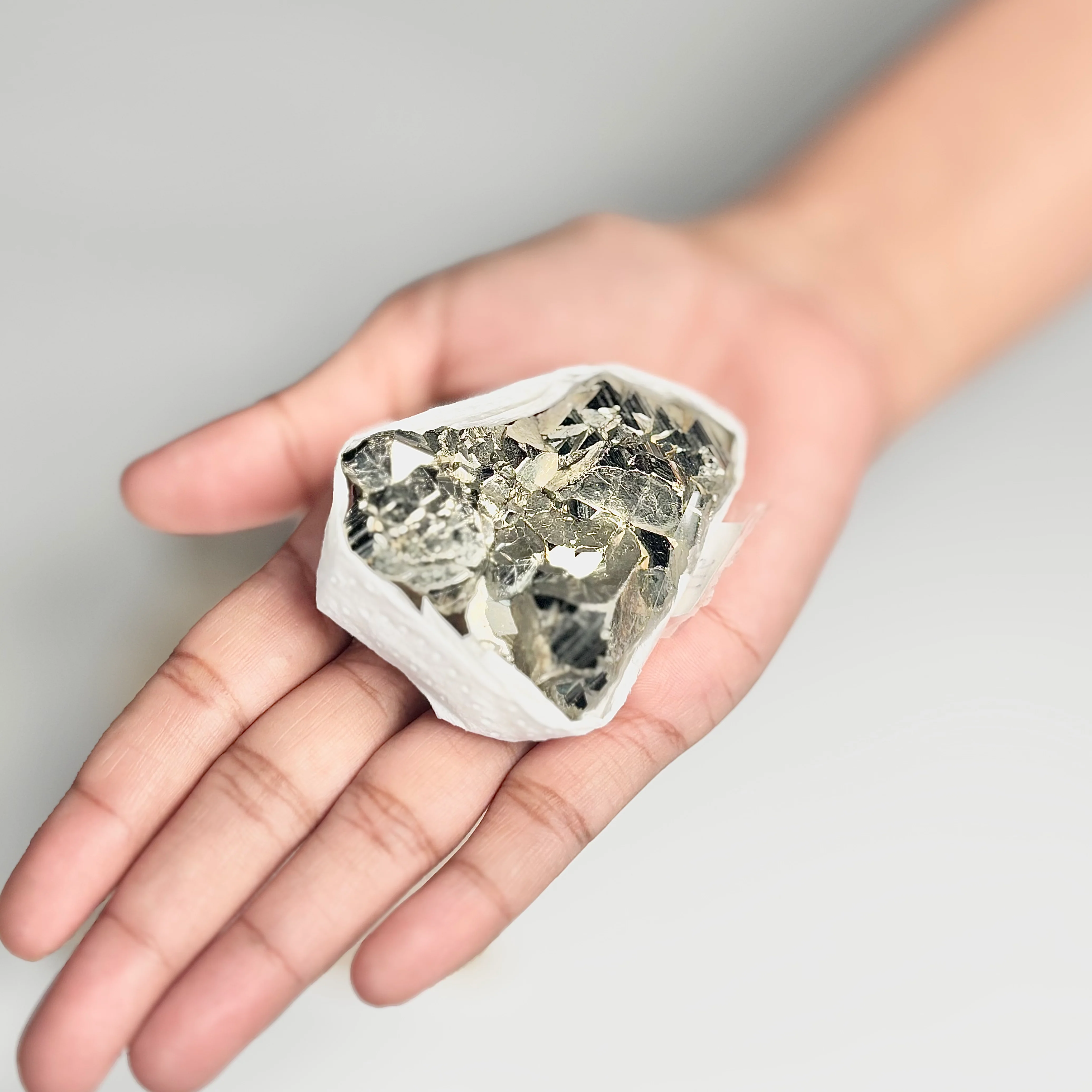 Peruvian Pyrite Cluster – 116g -Golden Brilliance & Striking Presence - Image 4
