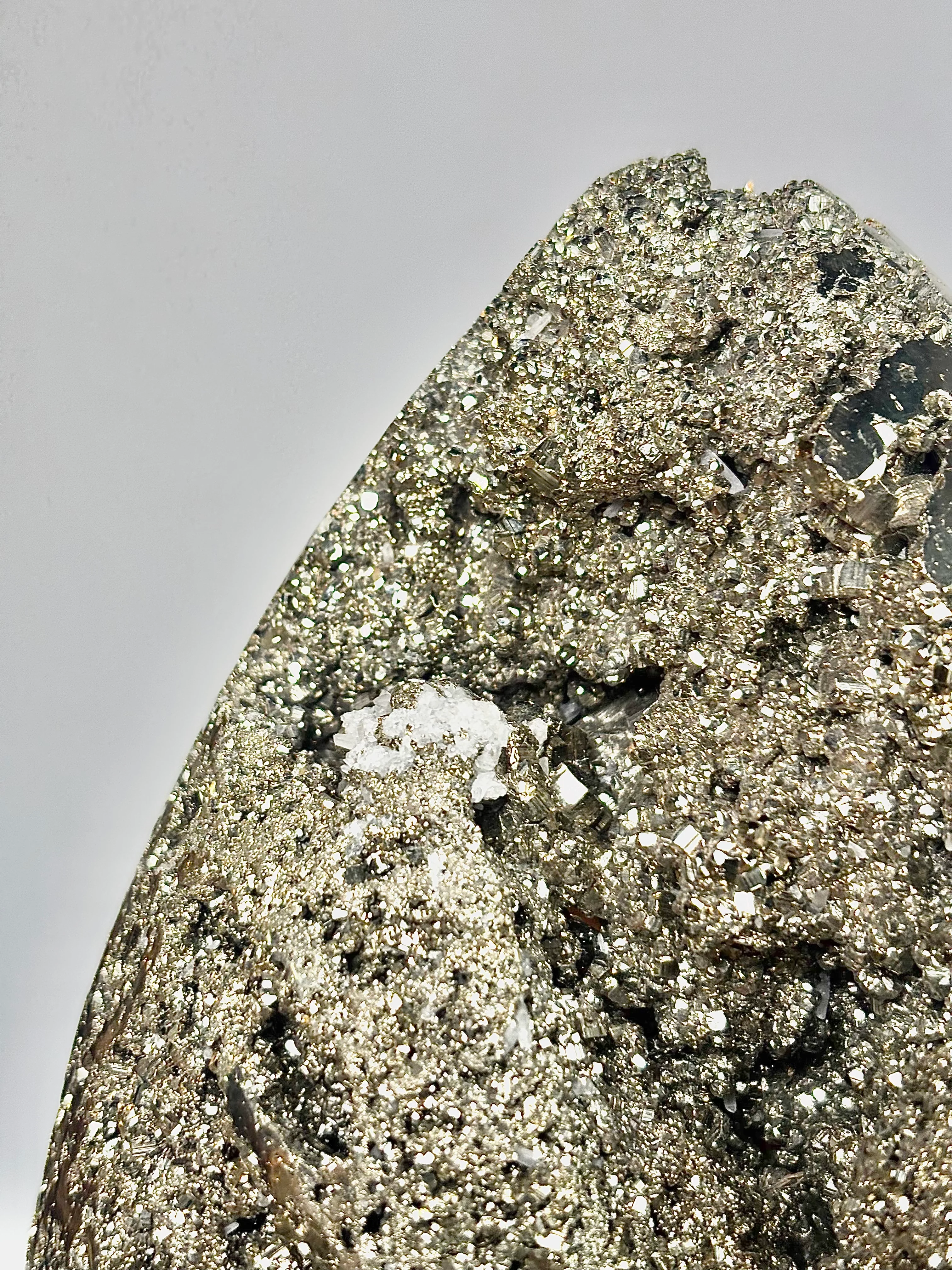 Extra Large Peruvian Pyrite Druzy Egg Carving 8.4 Kg – Abundance & Prosperity - Image 7