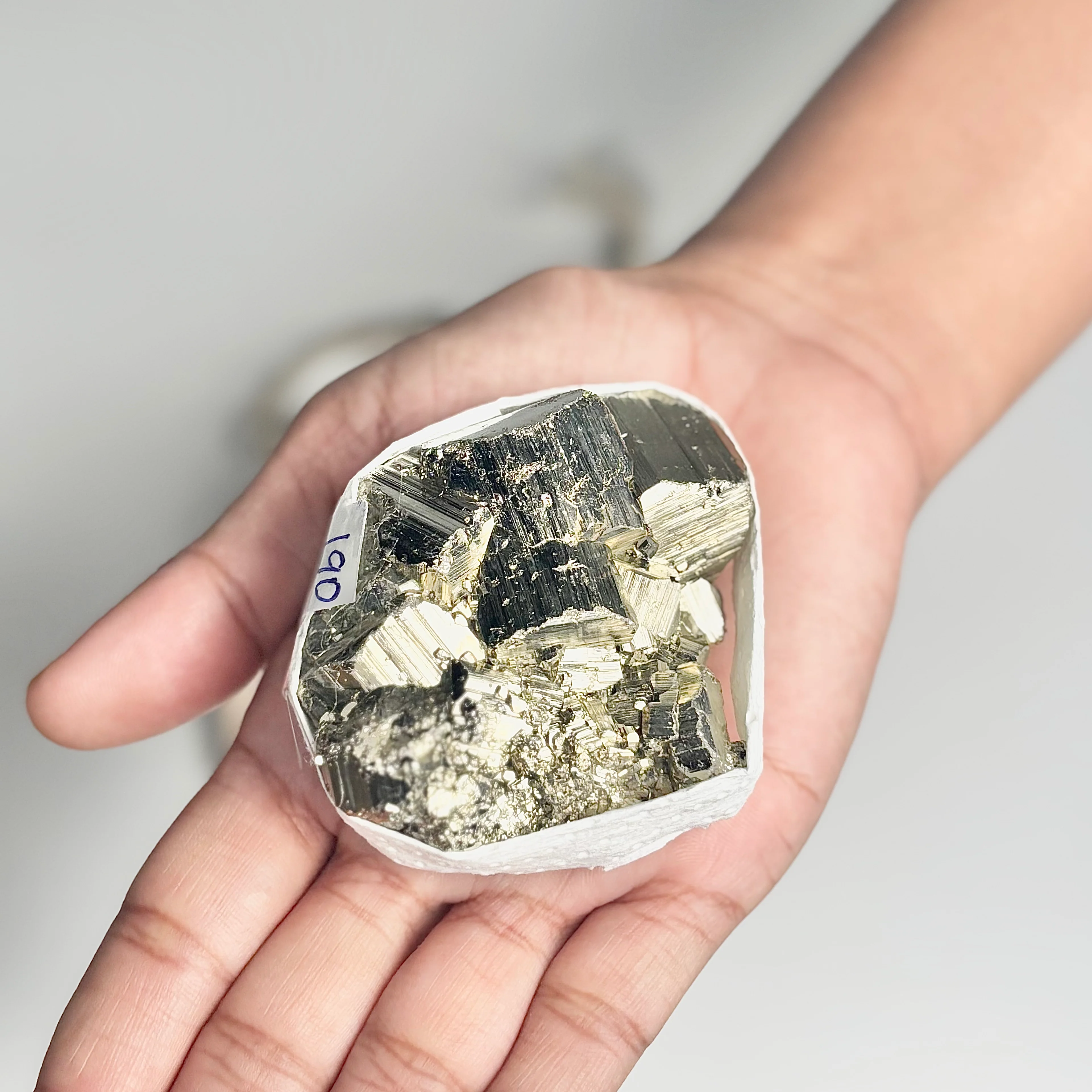 Peruvian Pyrite Cluster – 190g - Golden Brilliance & Striking Presence - Image 3