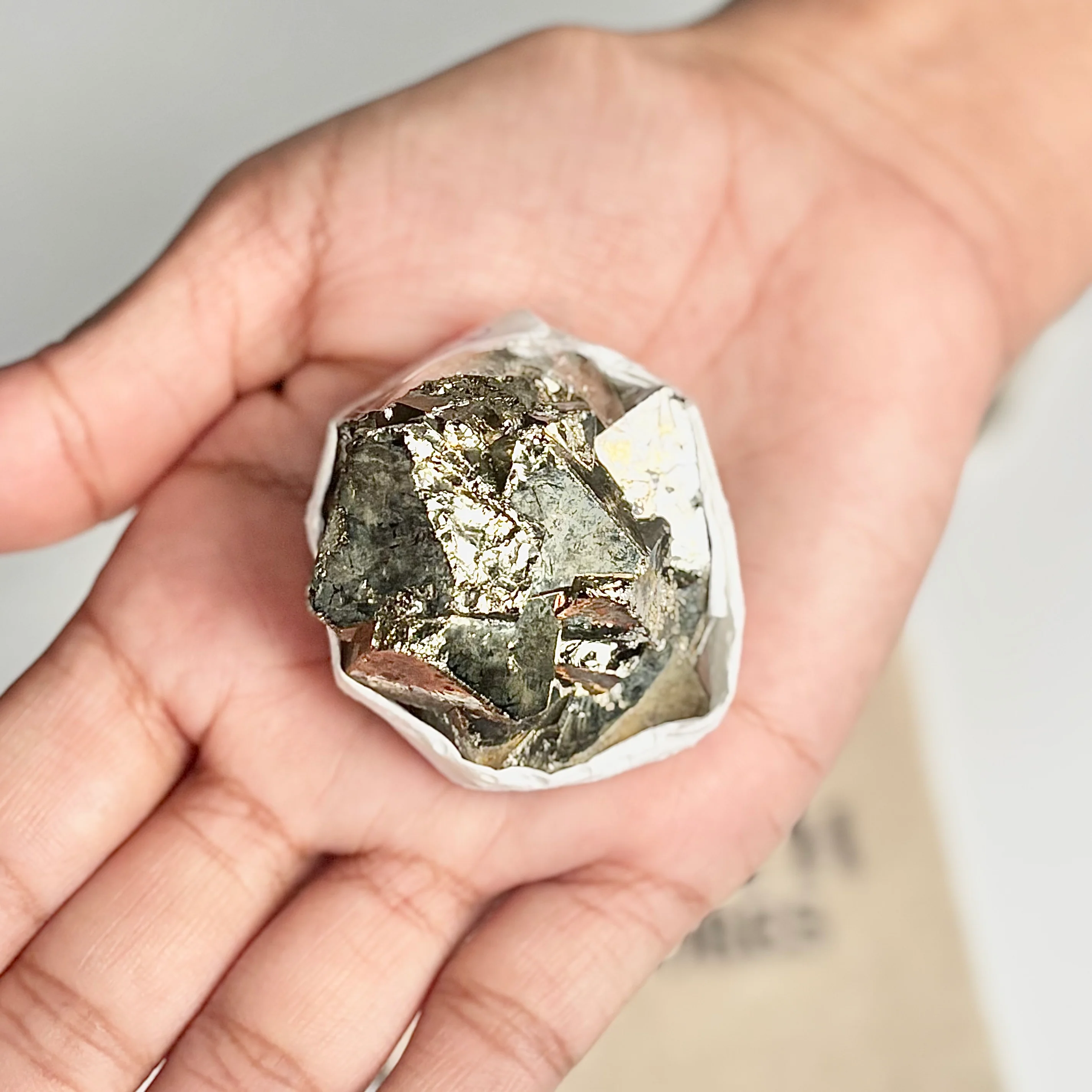 Peruvian Pyrite Cluster – 93g - Golden Brilliance & Striking Presence - Image 2