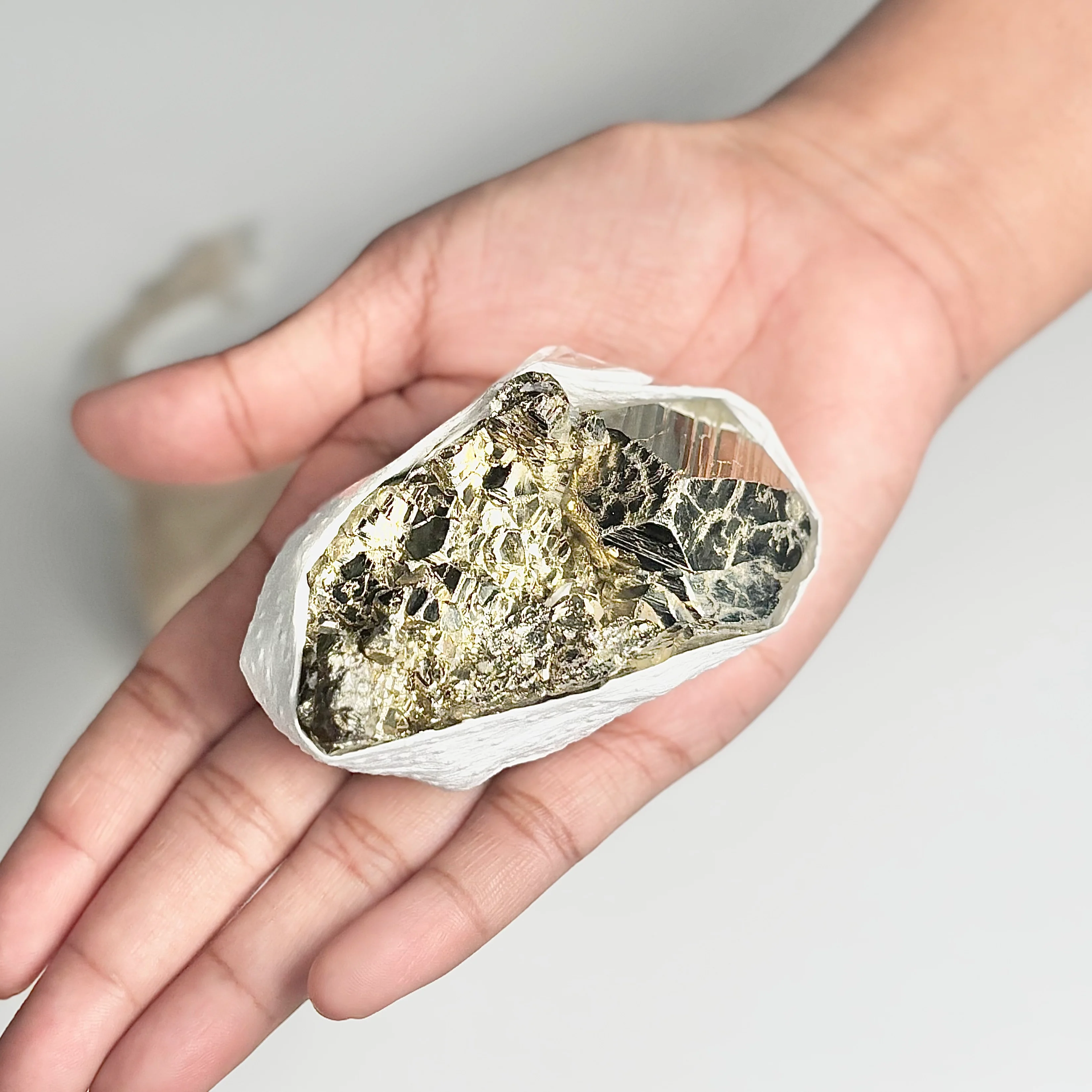 Peruvian Pyrite Cluster – 226g - Golden Brilliance & Striking Presence - Image 3