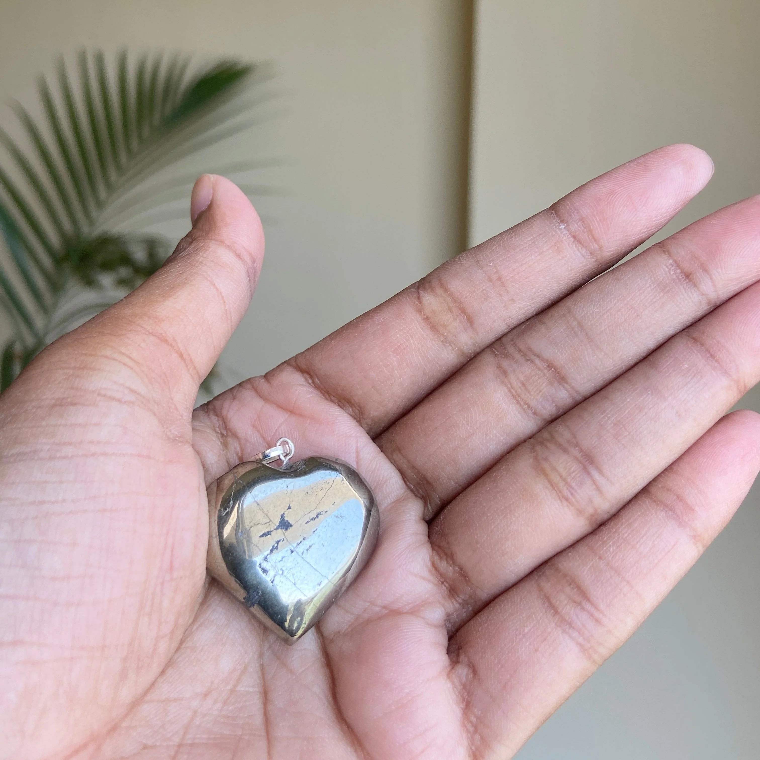 Pyrite mini Heart Pendant | Financial Abundance & Protection - Image 2