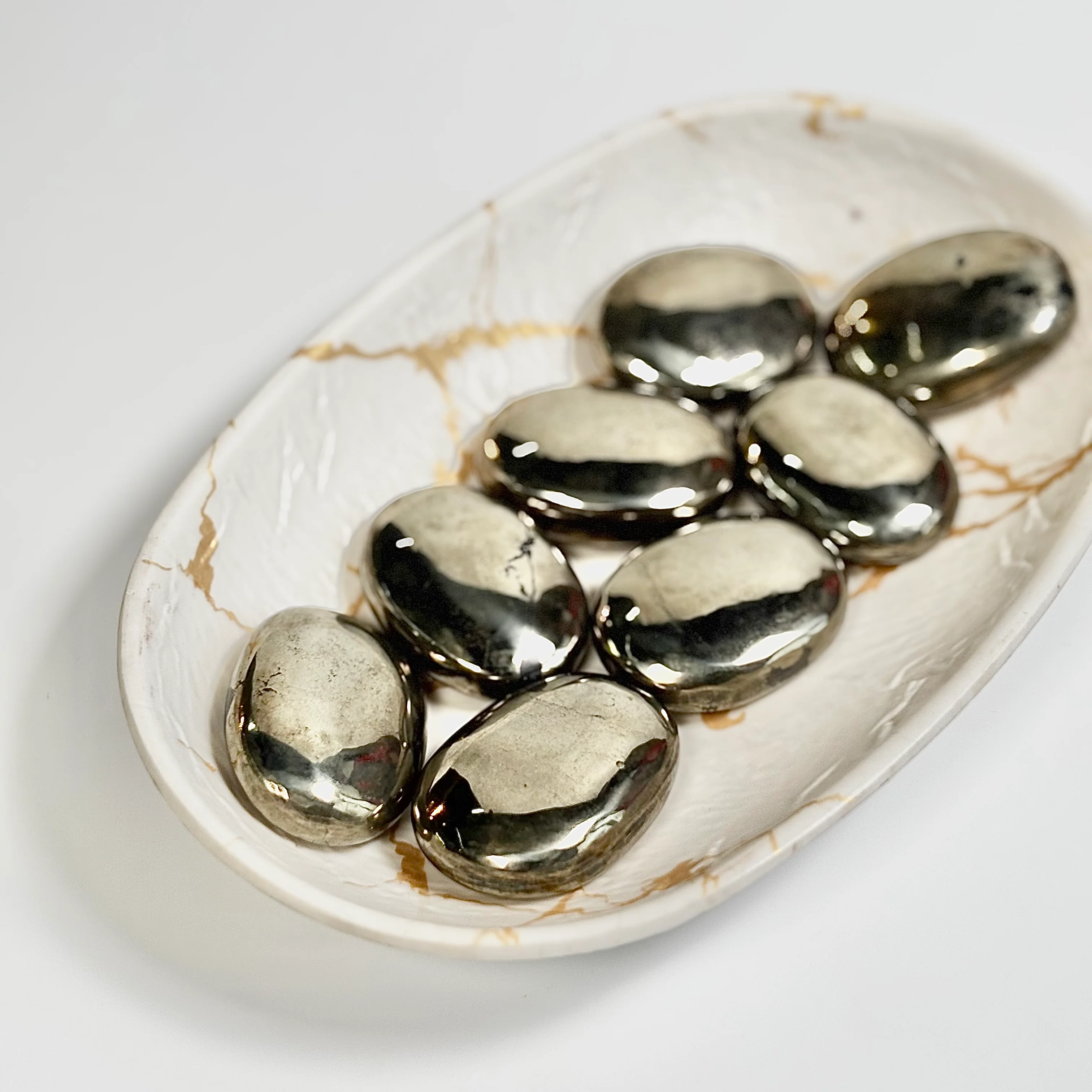 Pyrite Polished Palm Stone | Stone for Abundance - Image 3