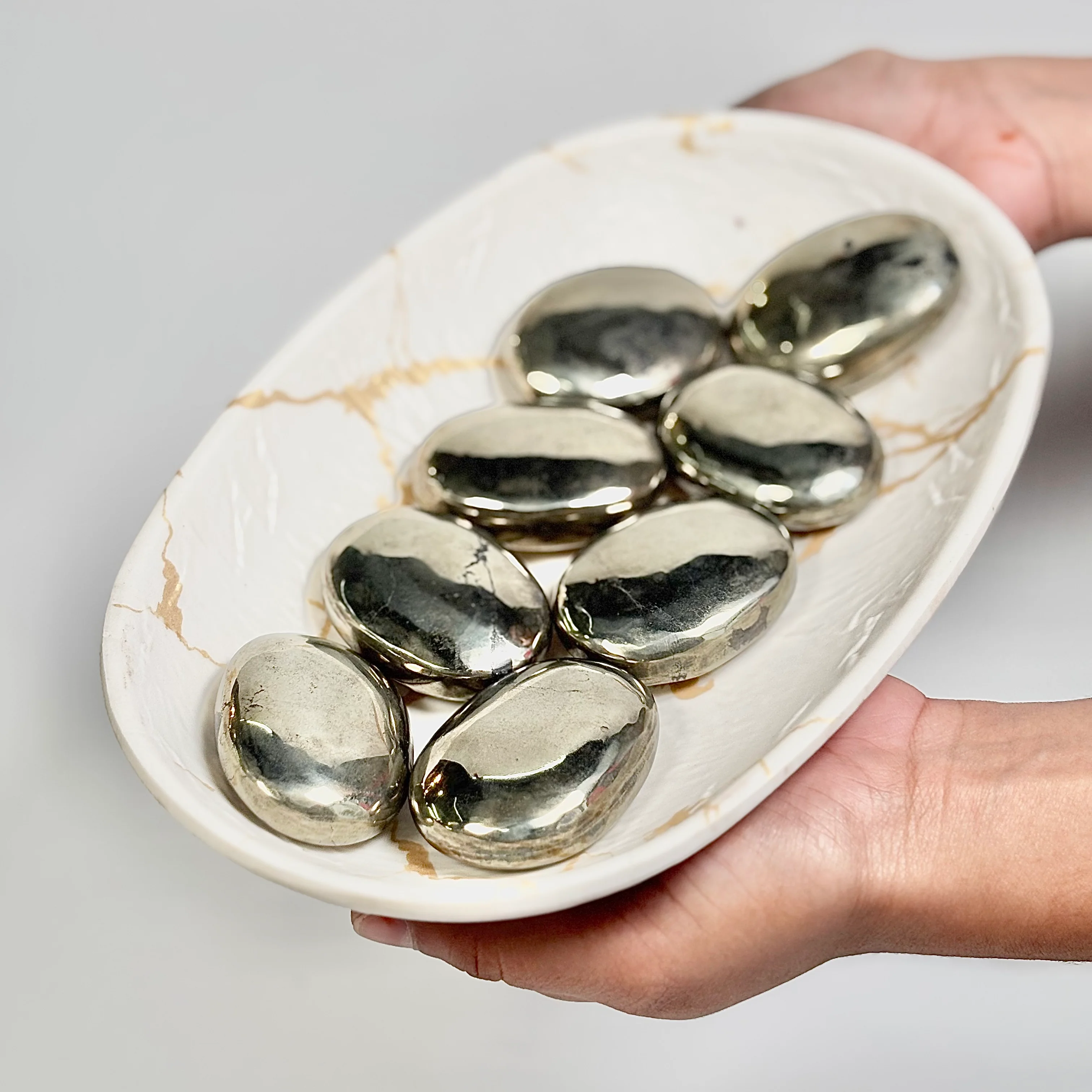 Pyrite Polished Palm Stone | Stone for Abundance - Image 5