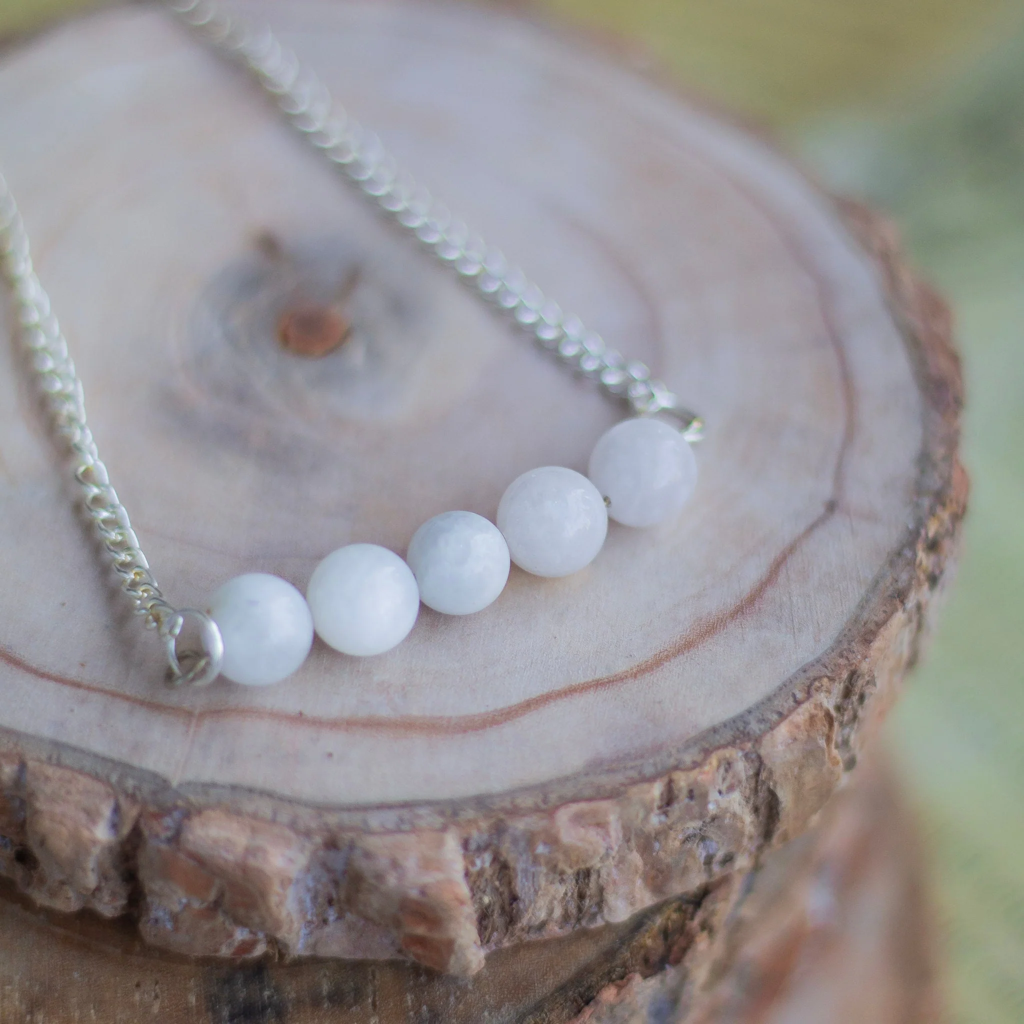 Rainbow moonstone Bead Necklace | Cultivates Compassion & empathy - Image 3