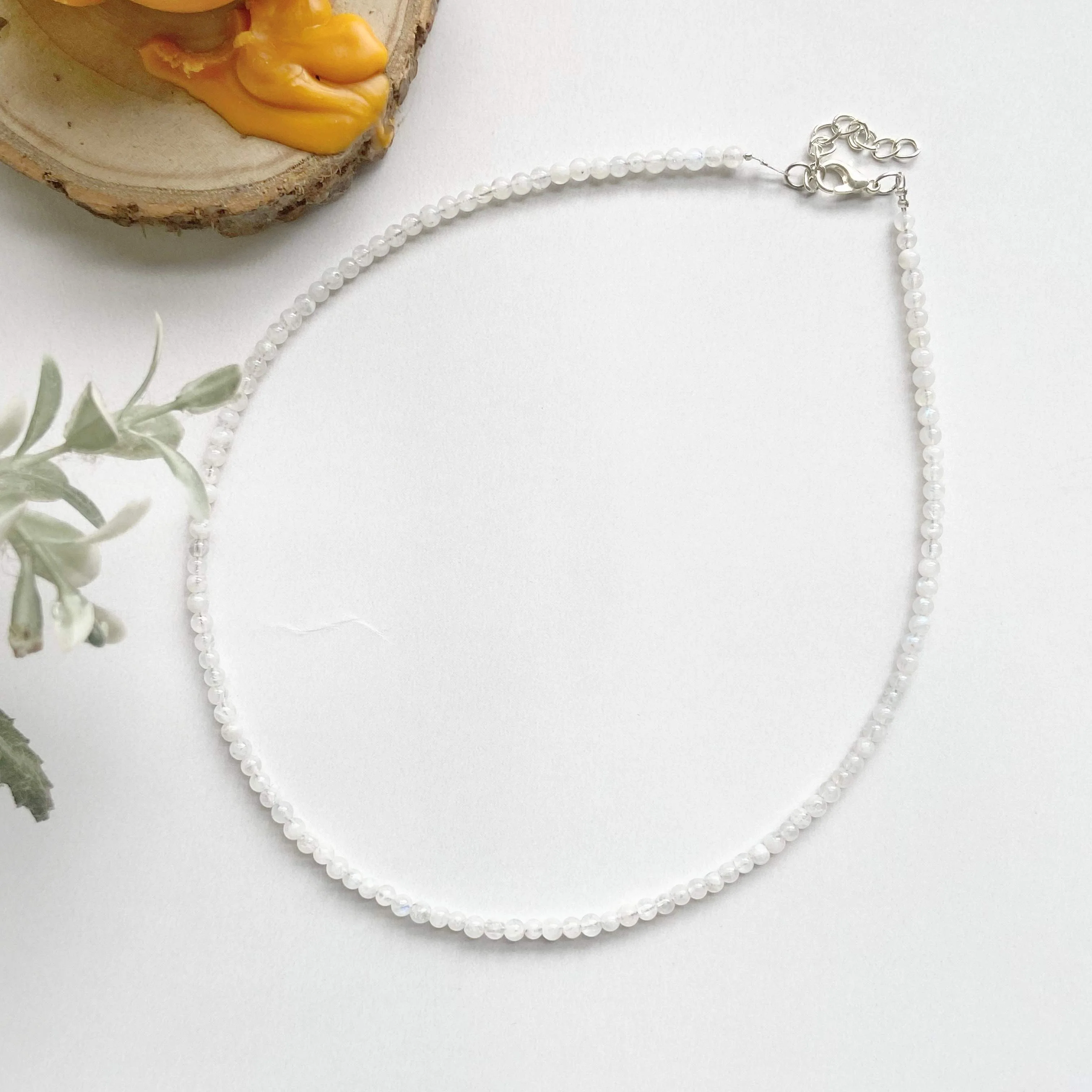Rainbow moonstone mini beads necklace - Image 3