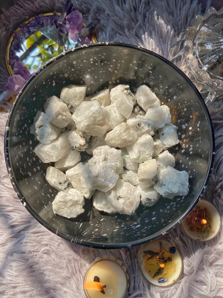Rainbow Moonstone Mini Raw Stone | Stone for Compassion & Empathy - Image 3