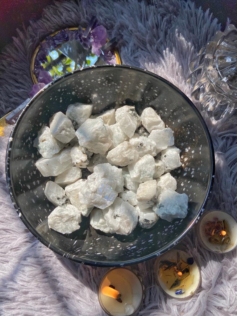 Rainbow Moonstone Mini Raw Stone | Stone for Compassion & Empathy - Image 4