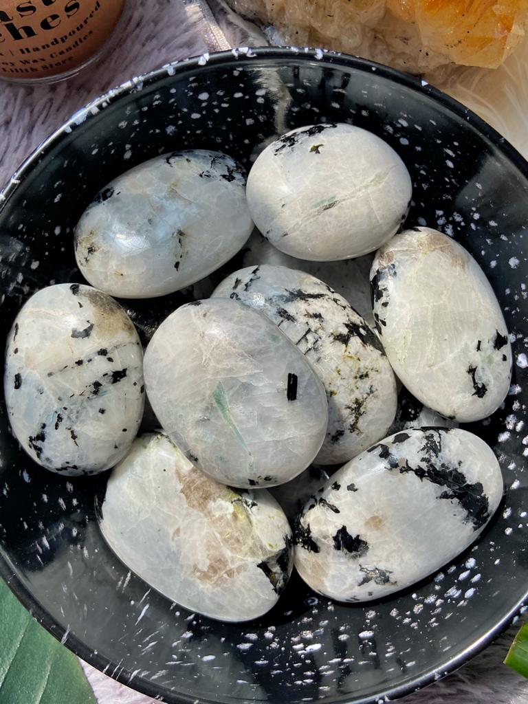 Rainbow Moonstone Palmstone - Image 5