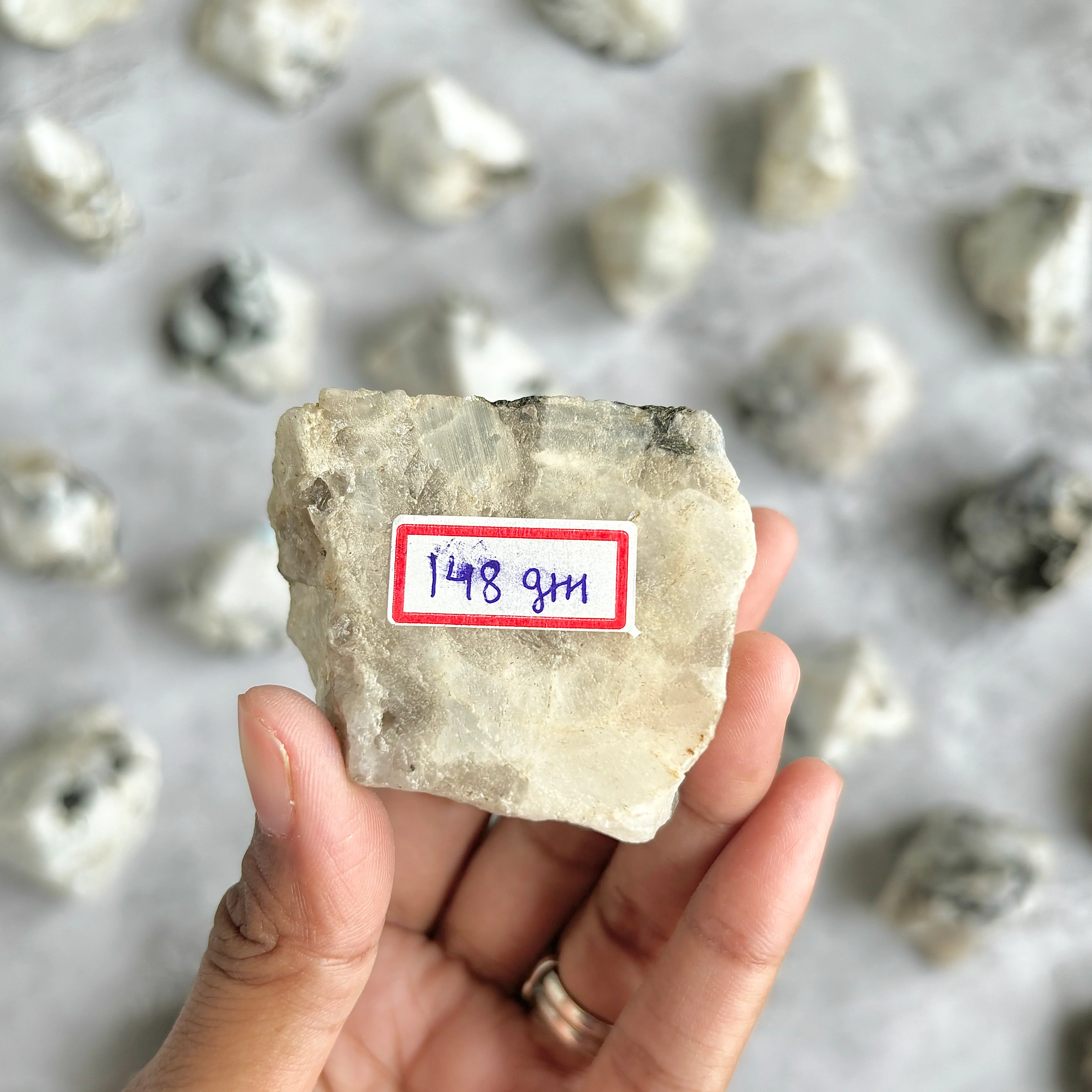 Rainbow Moonstone Raw with Polished Point - 148 Gm | Cultivates Compassion & empathy - Image 3