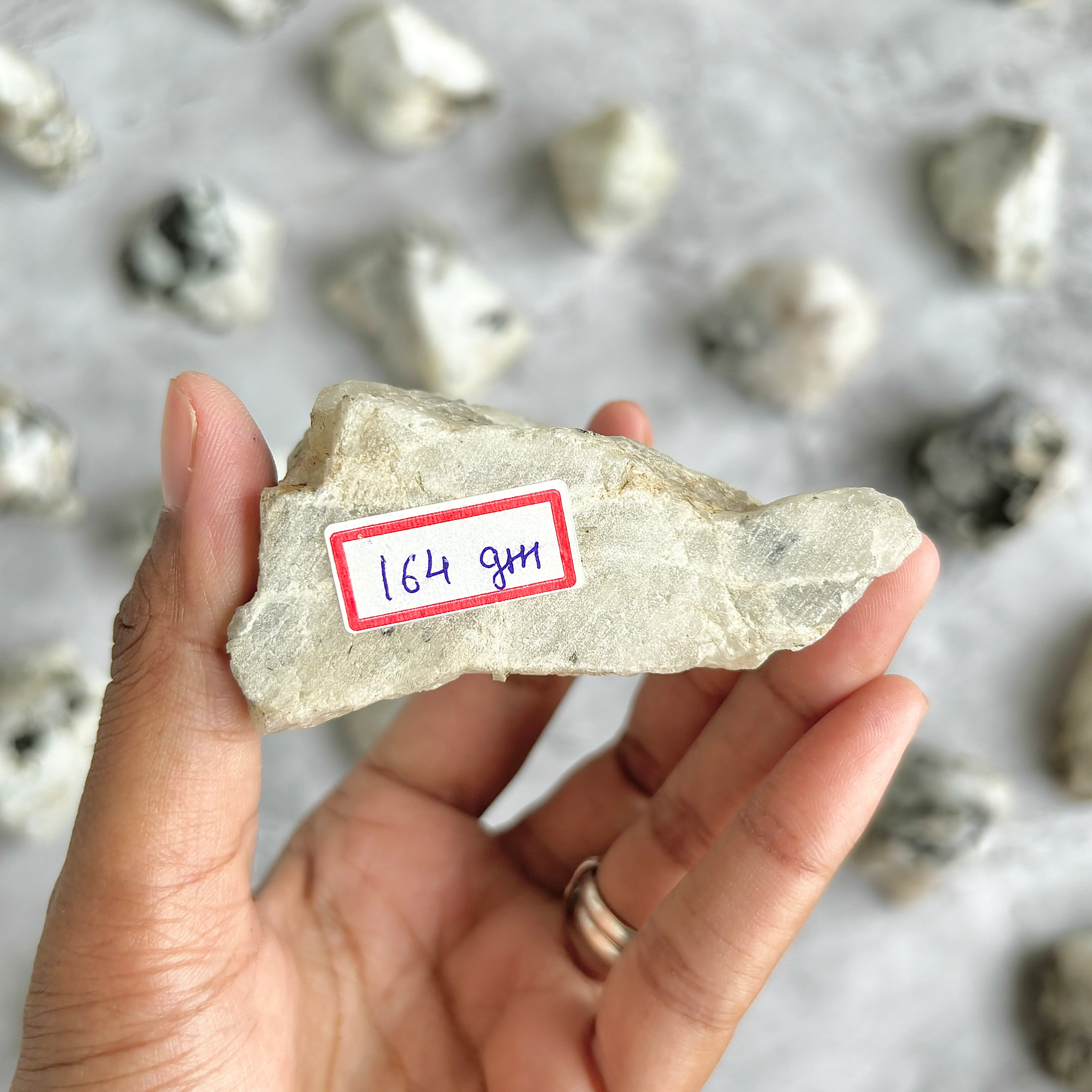 Rainbow Moonstone Raw with Polished Point - 164 Gm | Cultivates Compassion & empathy - Image 2