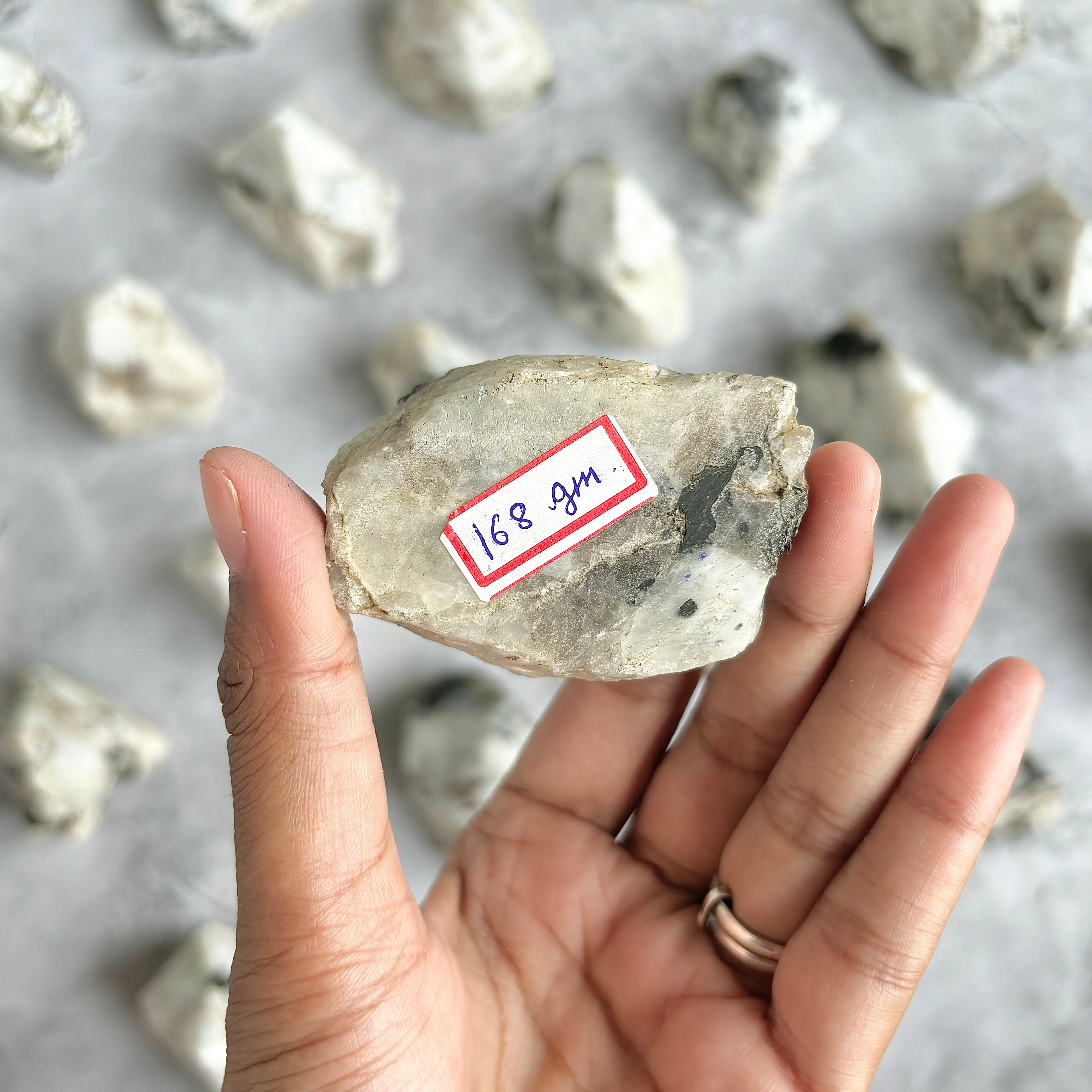 Rainbow Moonstone Raw with Polished Point - 168 Gm | Cultivates Compassion & empathy - Image 3