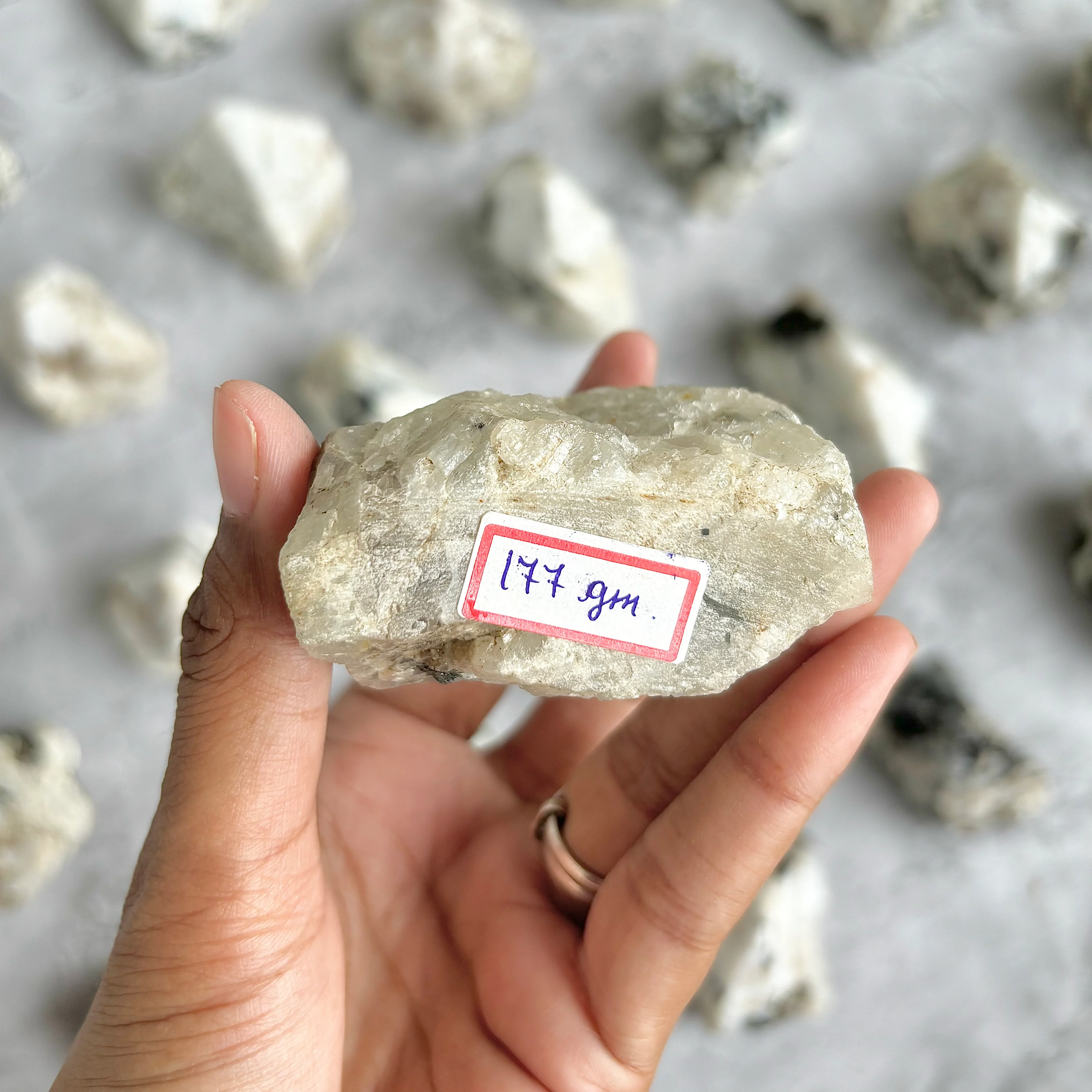Rainbow Moonstone Raw with Polished Point - 177 Gm | Cultivates Compassion & empathy - Image 3