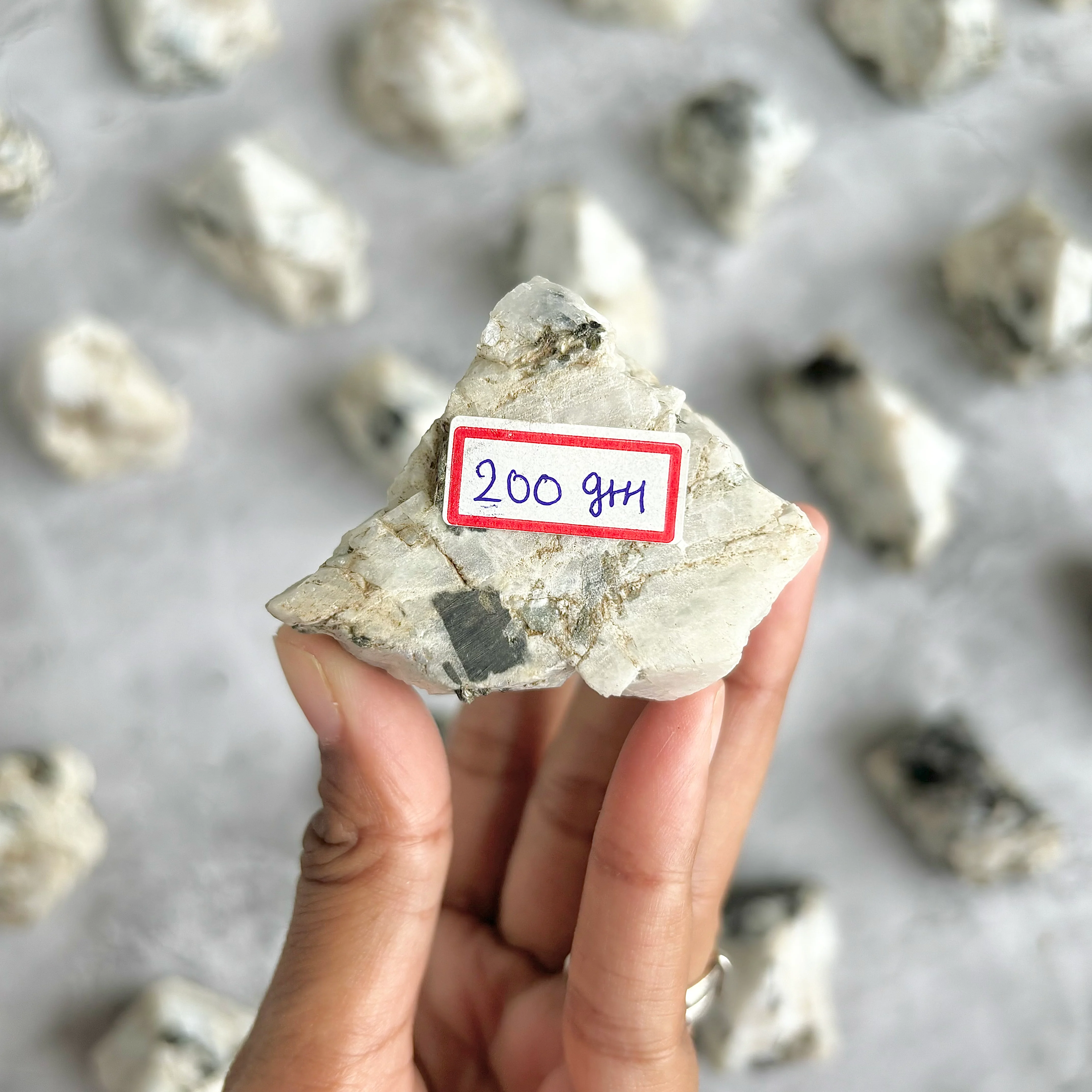 Rainbow Moonstone Raw with Polished Point - 200 Gm | Cultivates Compassion & empathy - Image 2