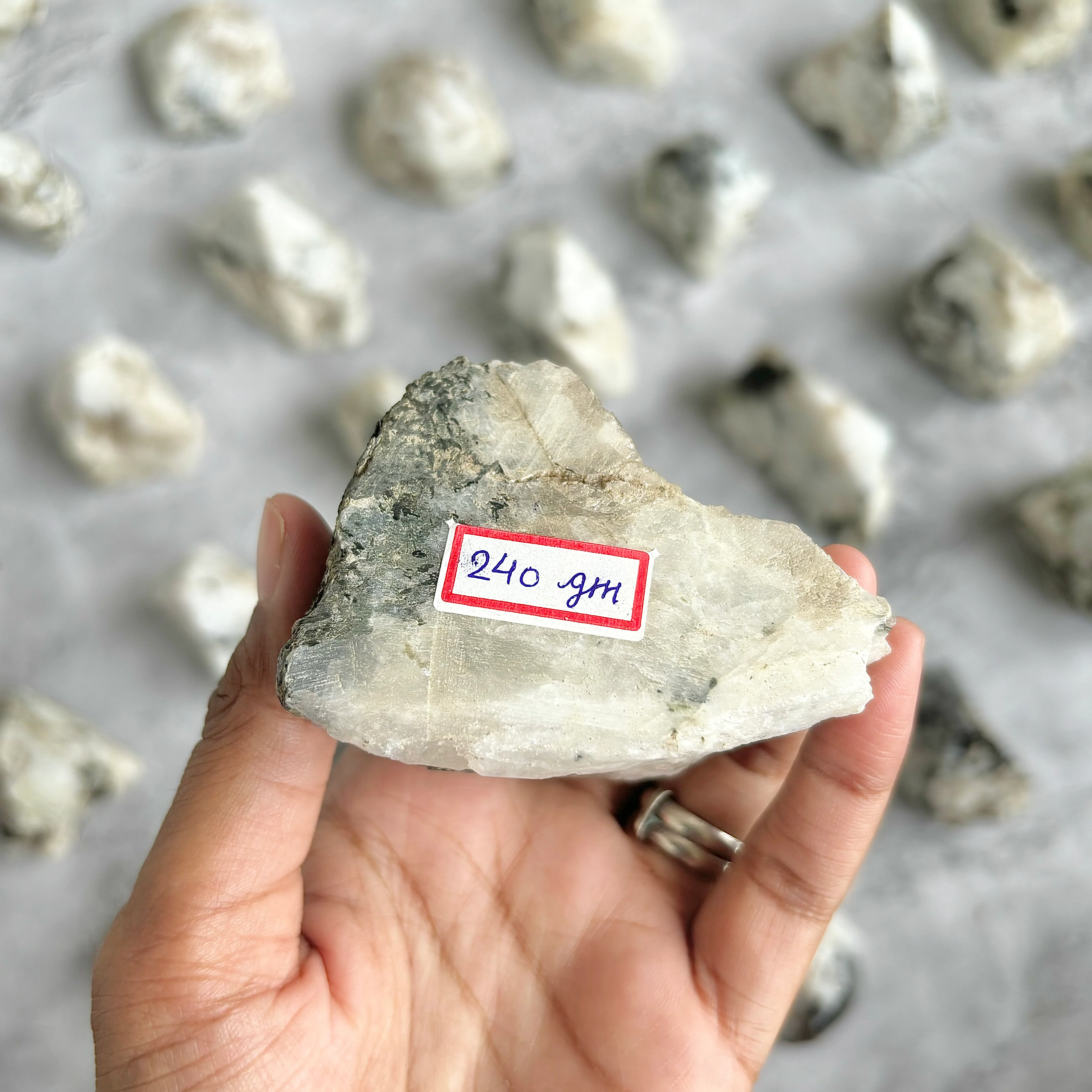 Rainbow Moonstone Raw with Polished Point - 240 Gm | Cultivates Compassion & empathy - Image 3
