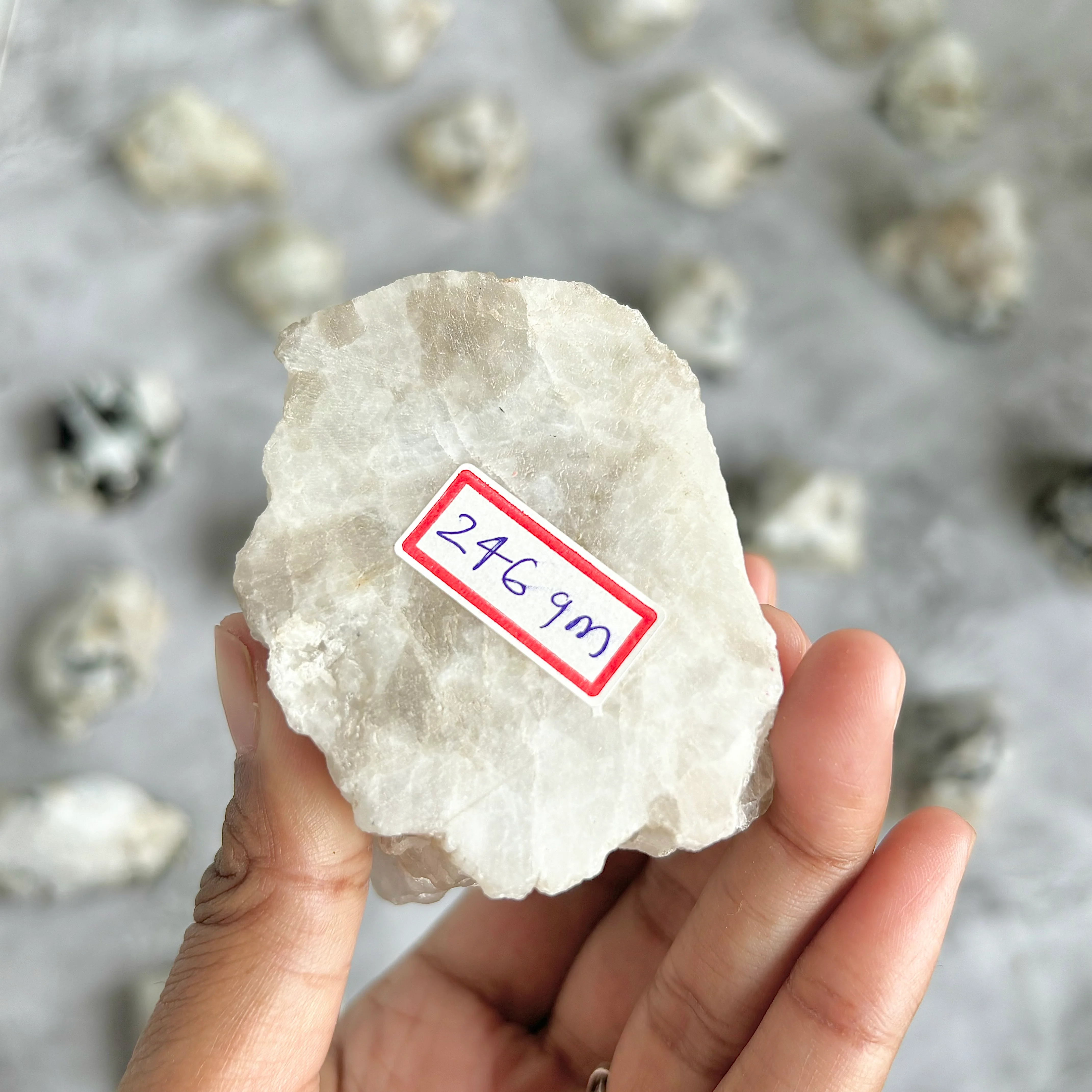 Rainbow Moonstone Raw with Polished Point - 246 Gm | Cultivates Compassion & empathy - Image 3