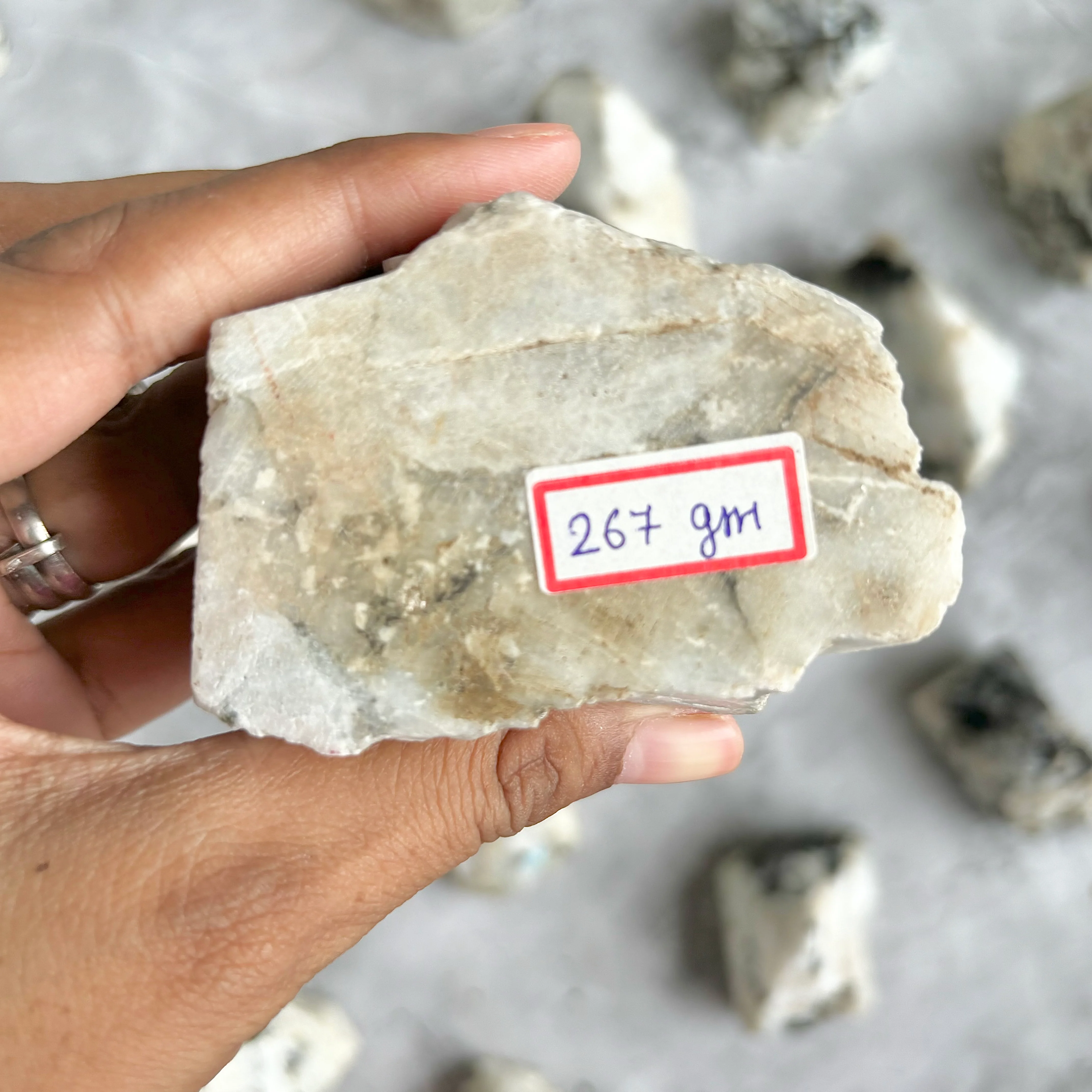 Rainbow Moonstone Raw with Polished Point - 267 Gm | Cultivates Compassion & empathy - Image 3
