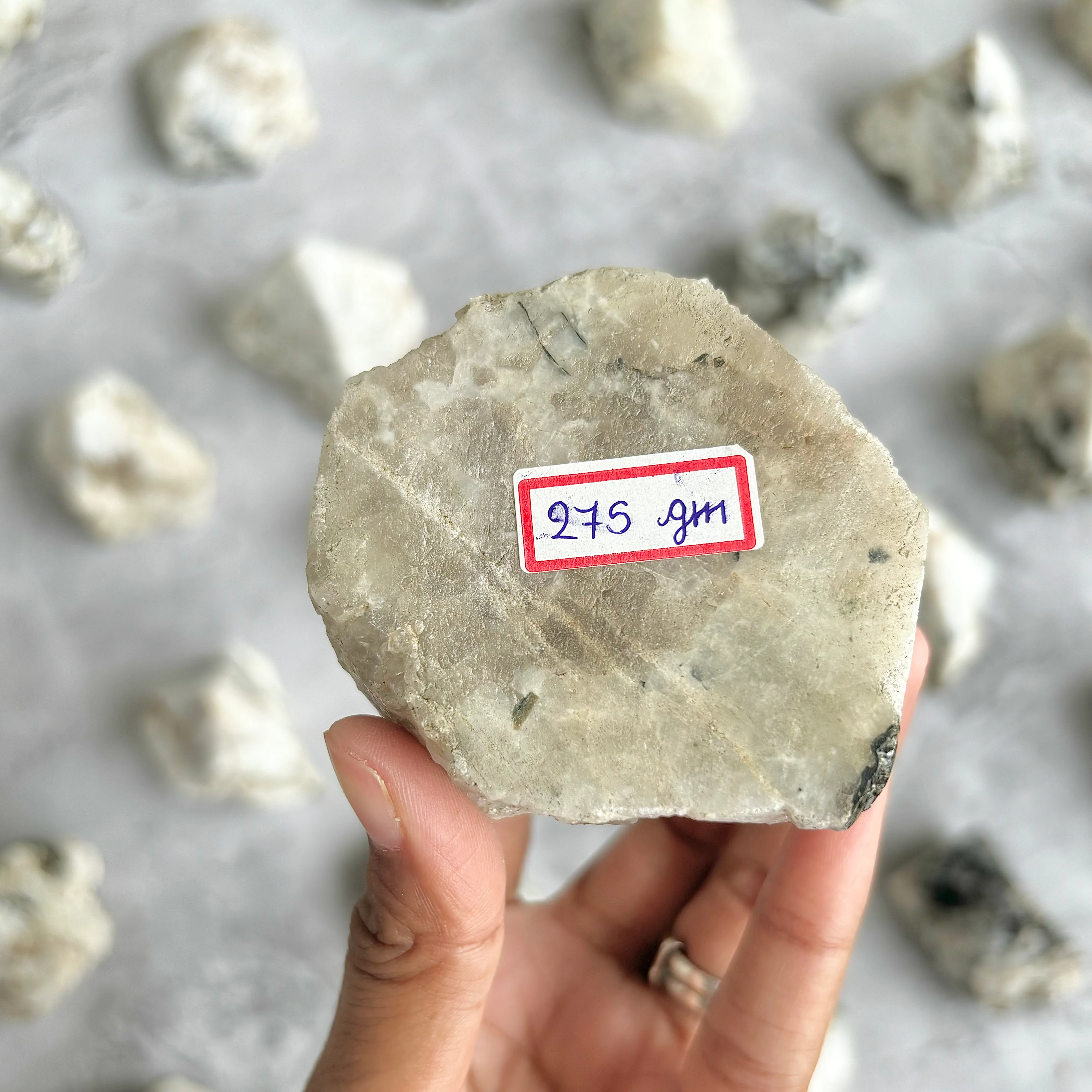 Rainbow Moonstone Raw with Polished Point - 275 Gm | Cultivates Compassion & empathy - Image 2